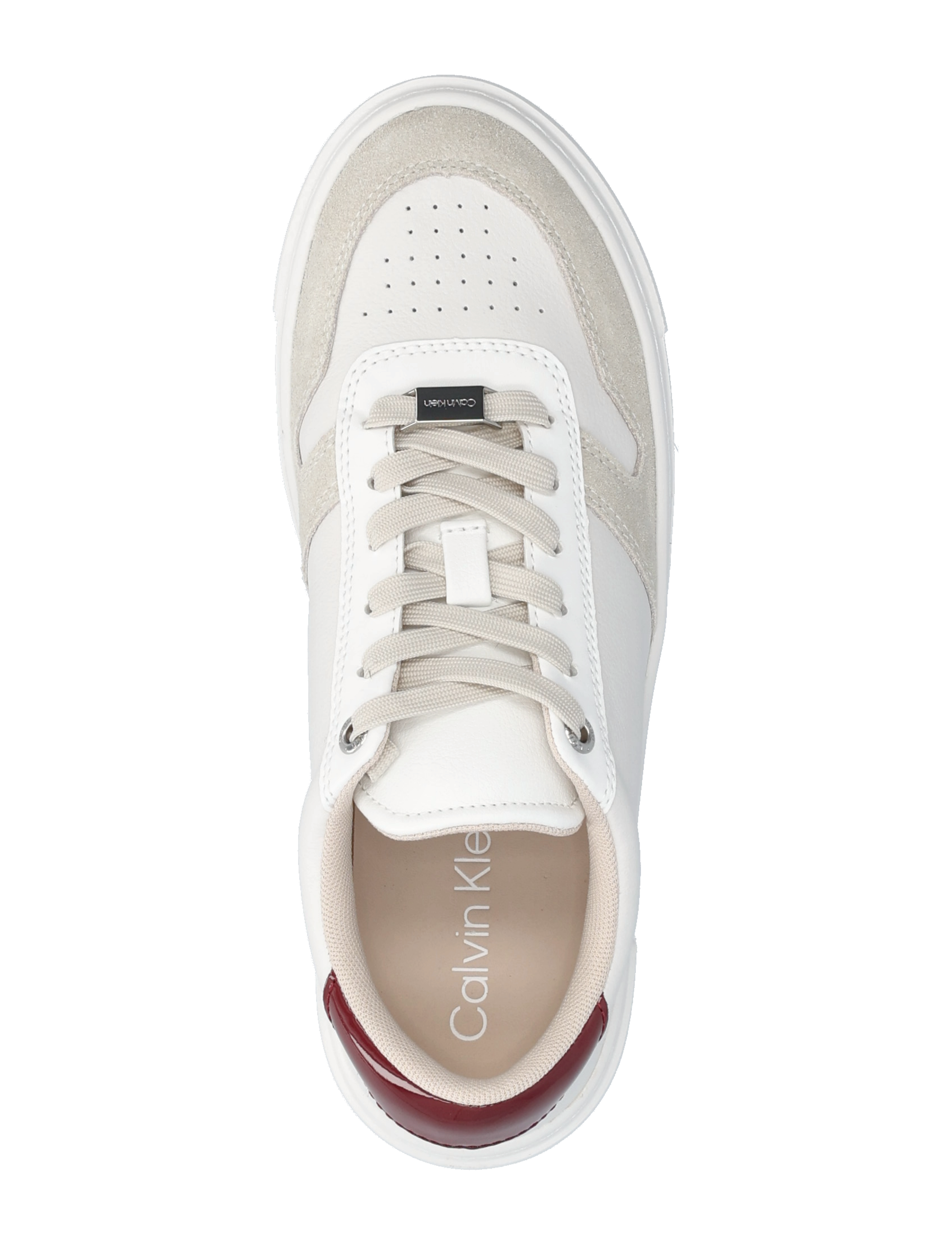 Calvin Klein - CUPSOLE LACE UP - MIX M - ferming - bright white/burnt russet - 3