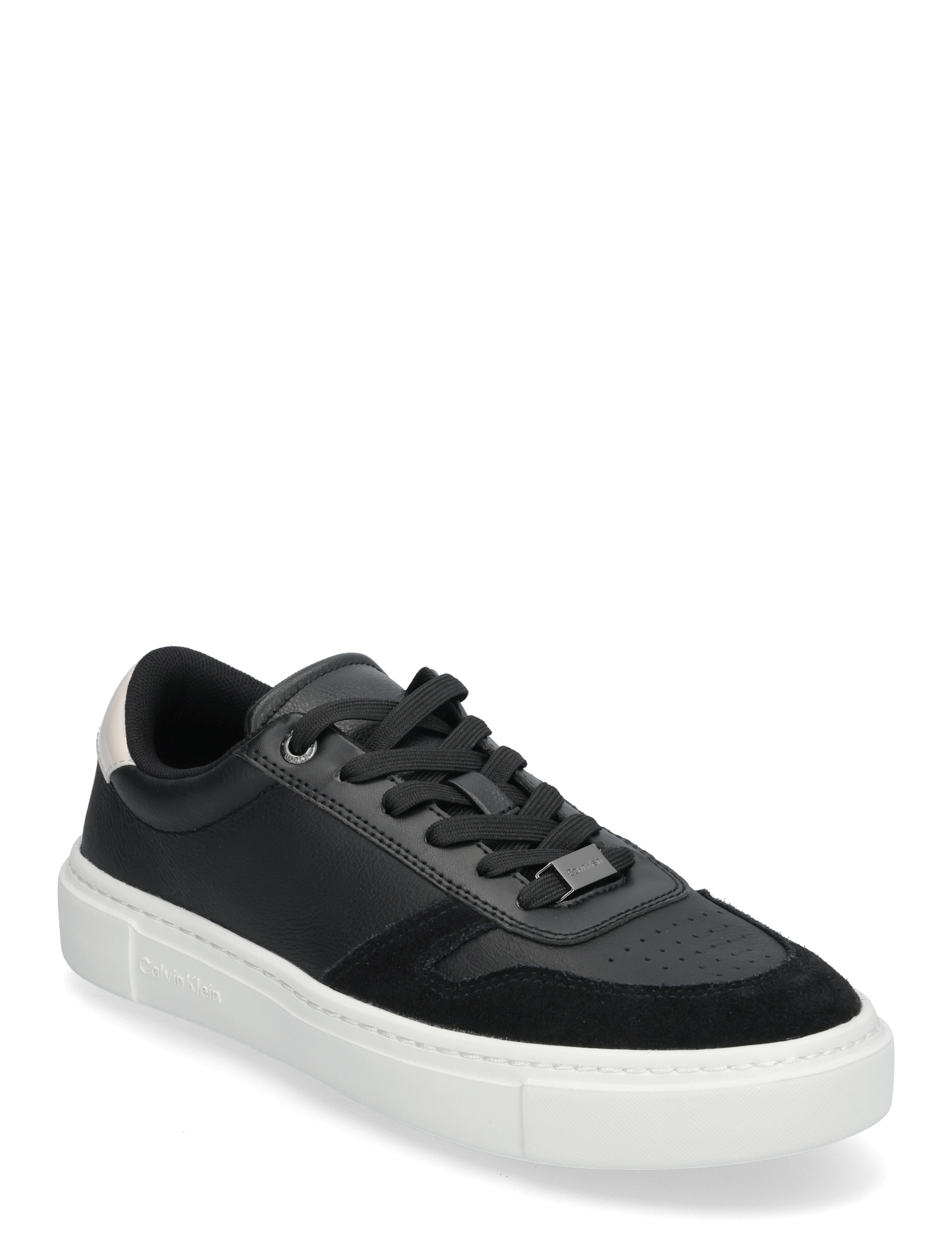 Calvin Klein Cupsole Lace Up Mix M, Kvinder, Cupsole Snøresneakers, Sort, Str: 37