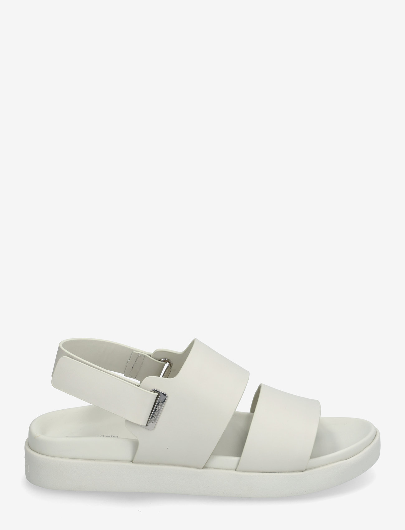 Calvin Klein - FLAT ADJ SANDAL EYELET - flache sandalen - silver birch - 1