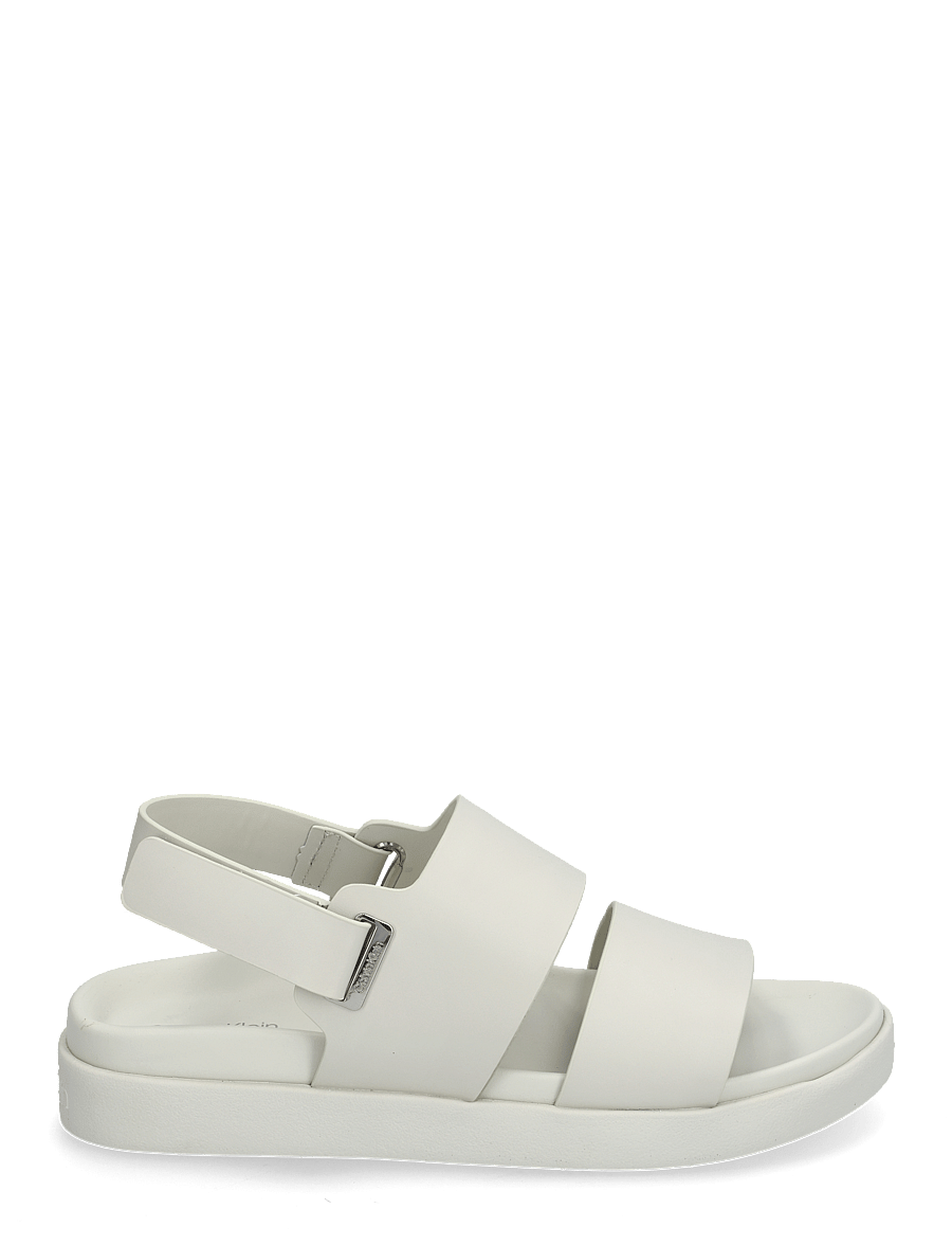 Calvin Klein - FLAT ADJ SANDAL EYELET - flade sandaler - silver birch - 1