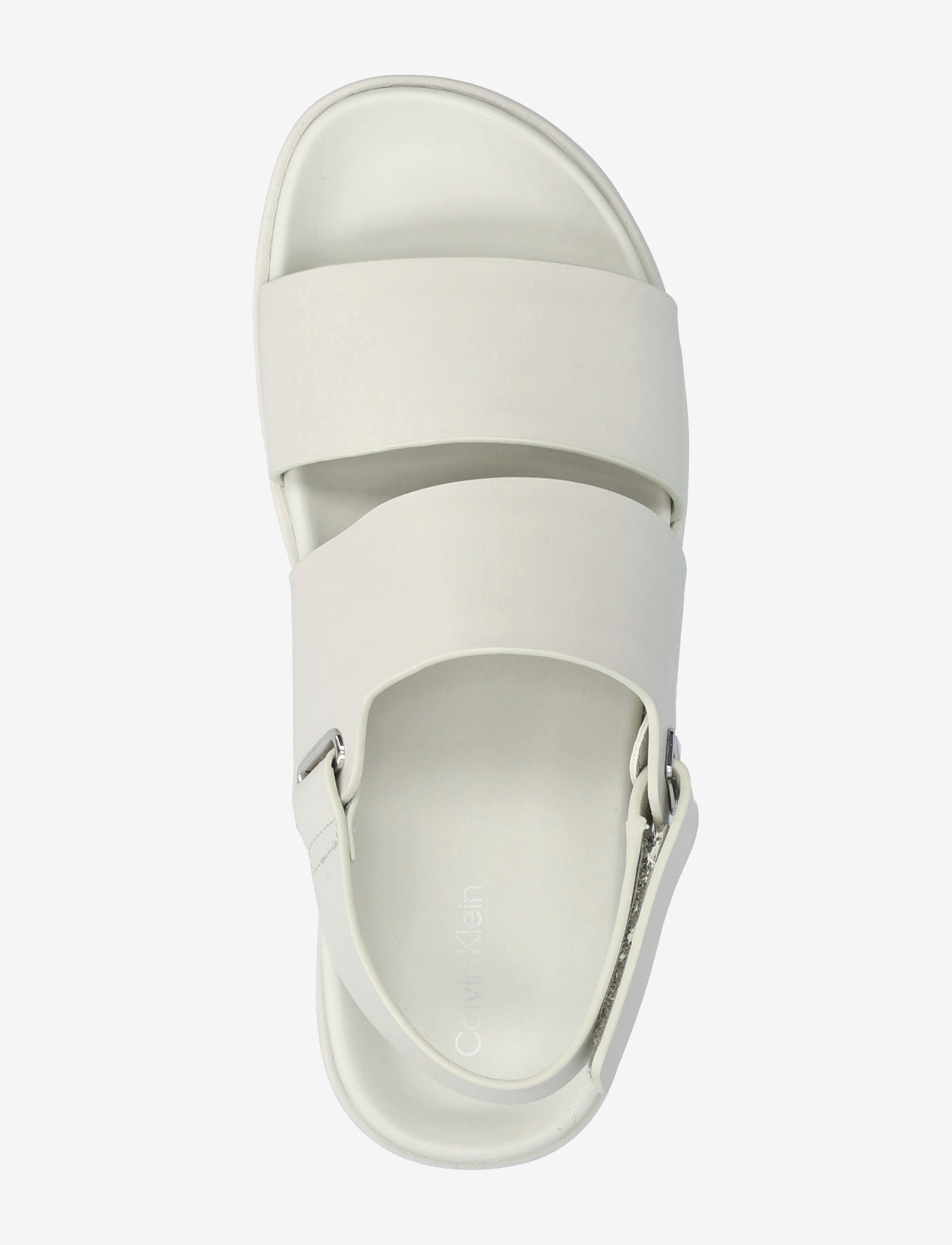 Calvin Klein - FLAT ADJ SANDAL EYELET - flache sandalen - silver birch - 3