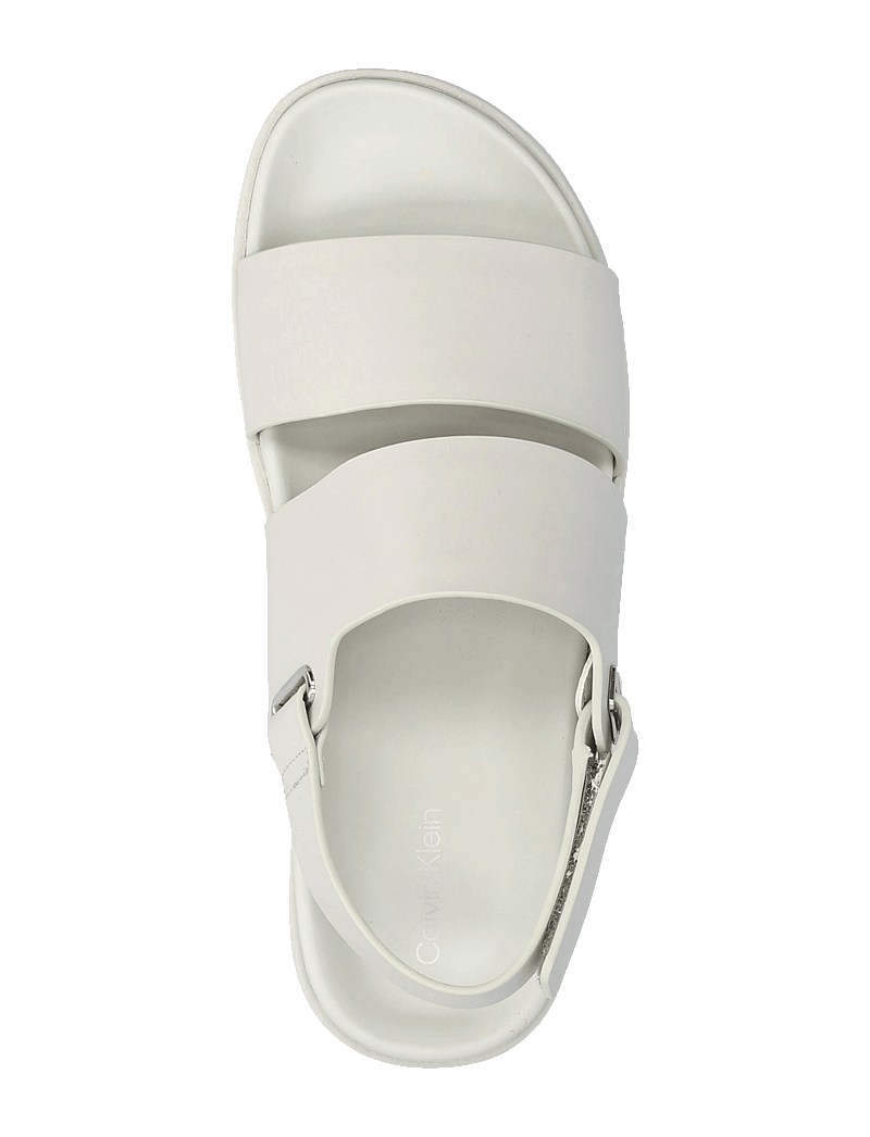 Calvin Klein - FLAT ADJ SANDAL EYELET - flache sandalen - silver birch - 3