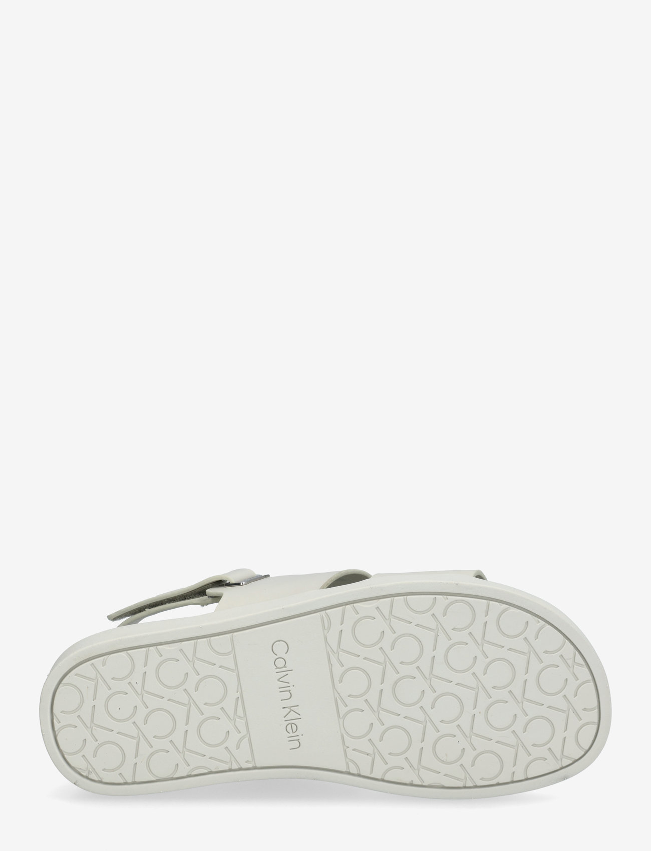 Calvin Klein - FLAT ADJ SANDAL EYELET - flache sandalen - silver birch - 4