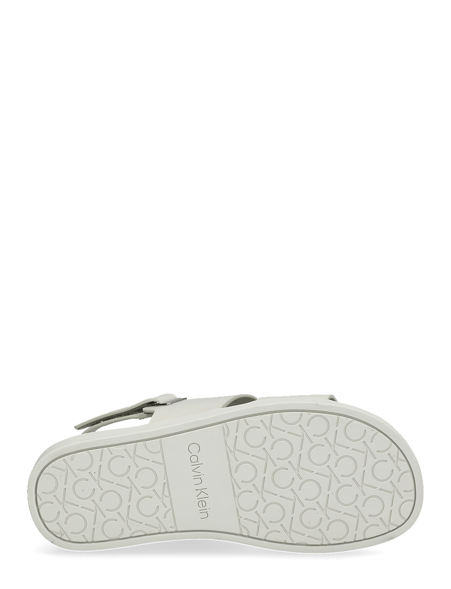 Calvin Klein - FLAT ADJ SANDAL EYELET - flade sandaler - silver birch - 4