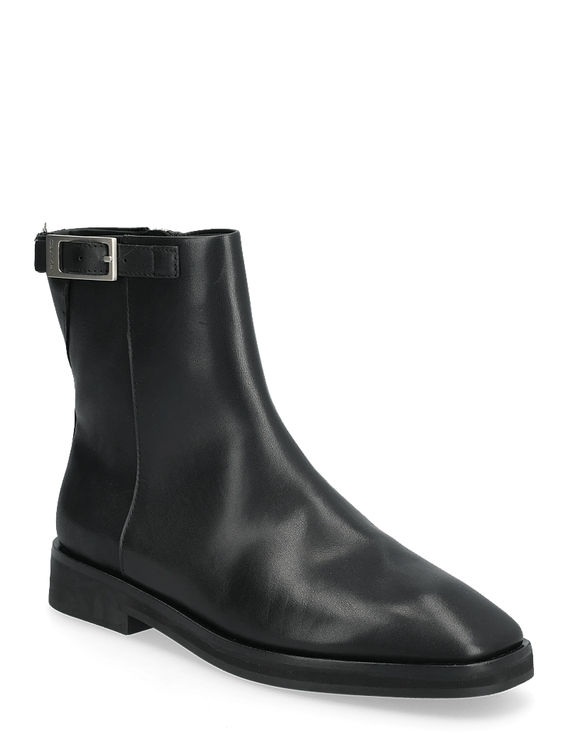 Calvin Klein - FORMAL ANKLE BOOT W/ BUCKLE - flade ankelstøvler - pvh black - 0