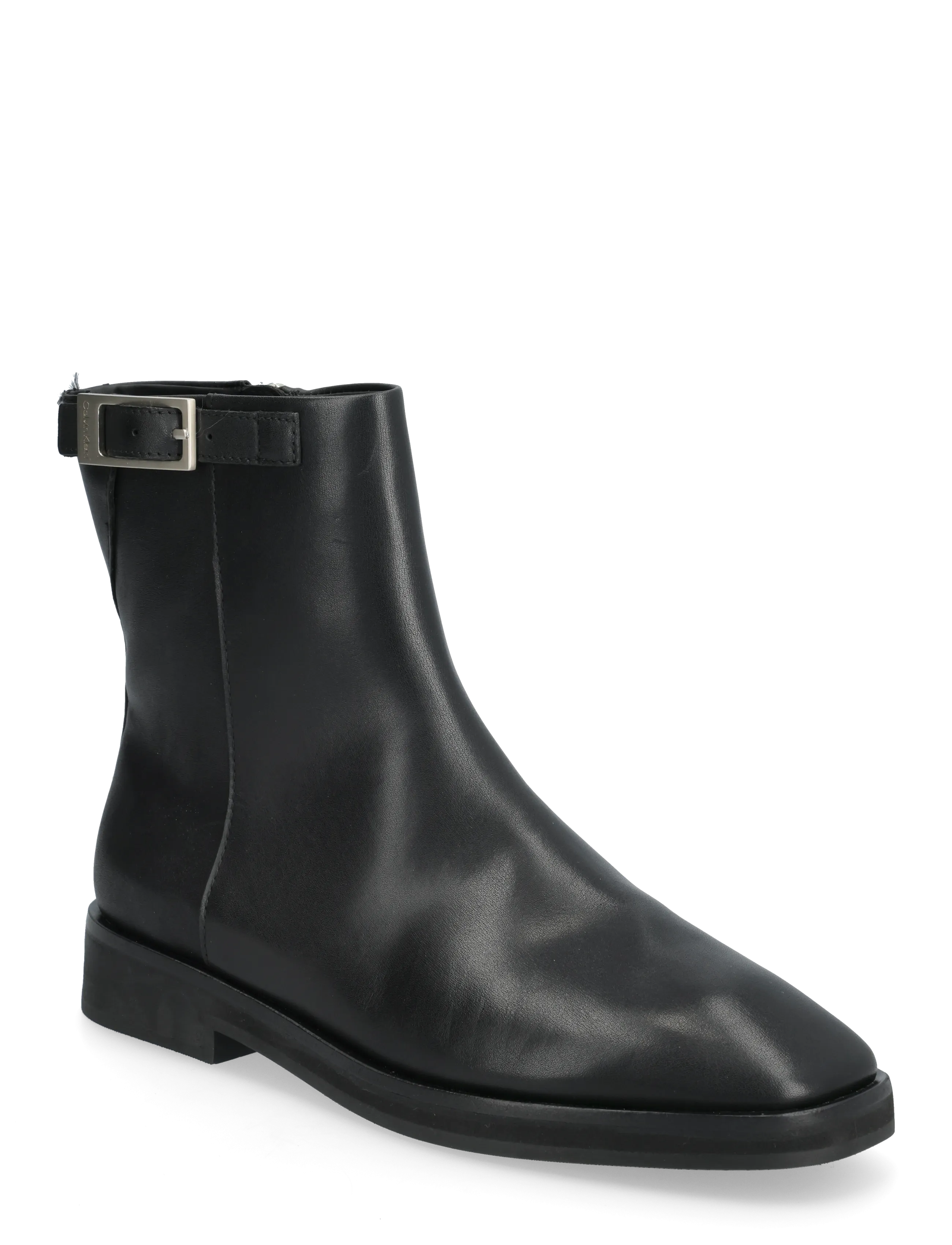 Calvin Klein - FORMAL ANKLE BOOT W/ BUCKLE - flat ankle boots - pvh black - 0