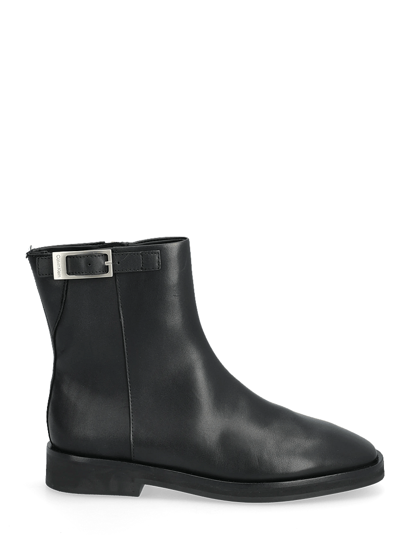 Calvin Klein - FORMAL ANKLE BOOT W/ BUCKLE - flade ankelstøvler - pvh black - 1