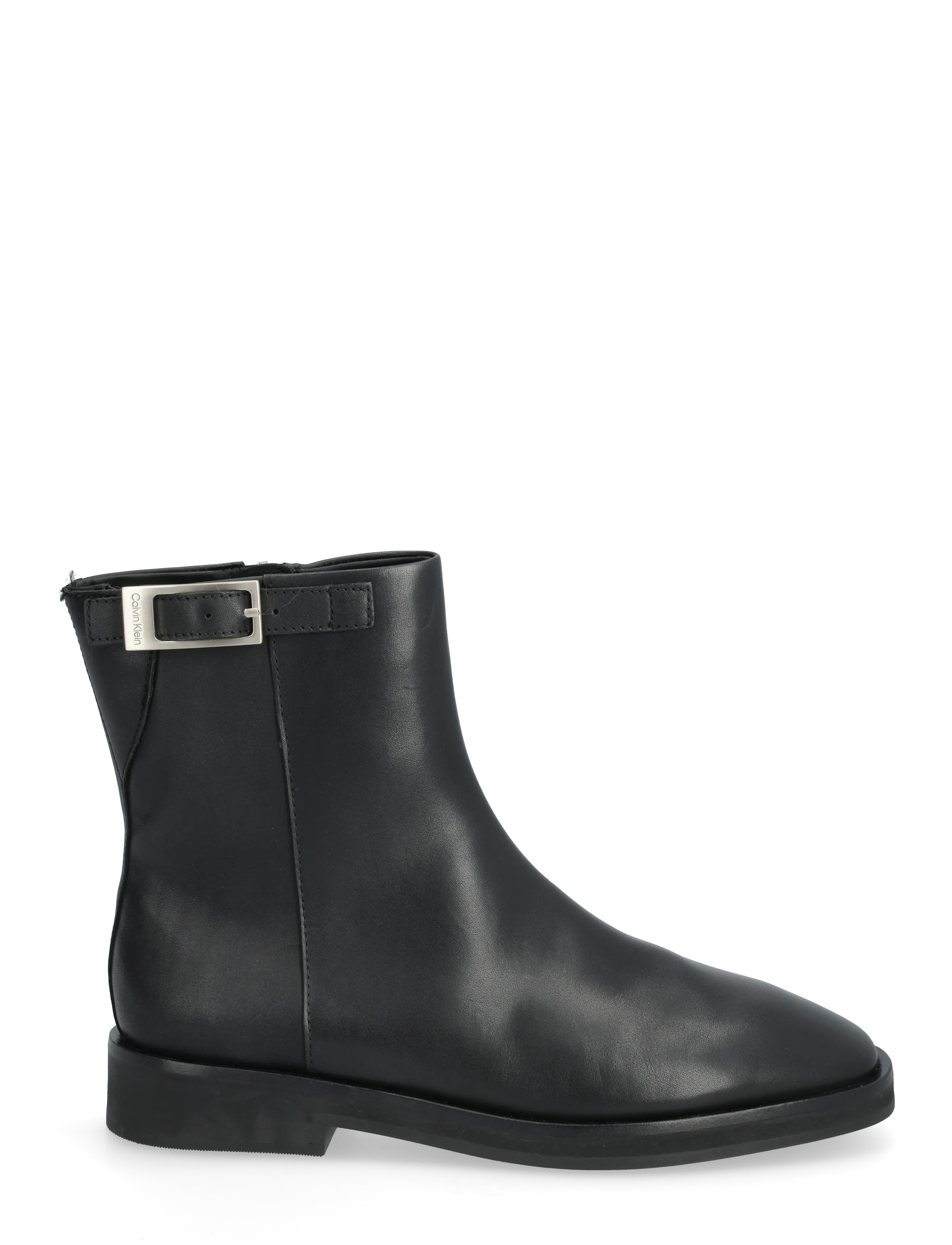 Calvin Klein - FORMAL ANKLE BOOT W/ BUCKLE - flat ankle boots - pvh black - 1