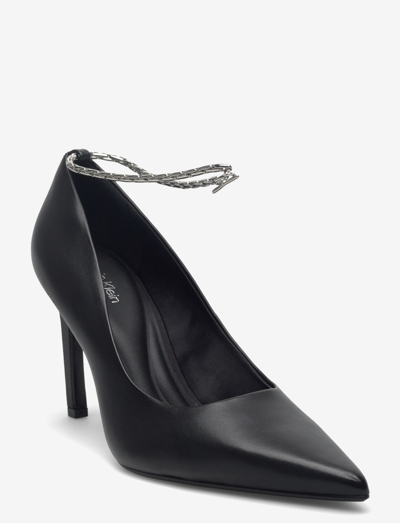 Calvin Klein - ESS STILETTO HDW CHAIN LTH 90 - pumps - black - 0