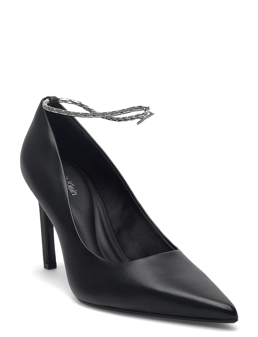 Calvin Klein - ESS STILETTO HDW CHAIN LTH 90 - pumps - black - 0