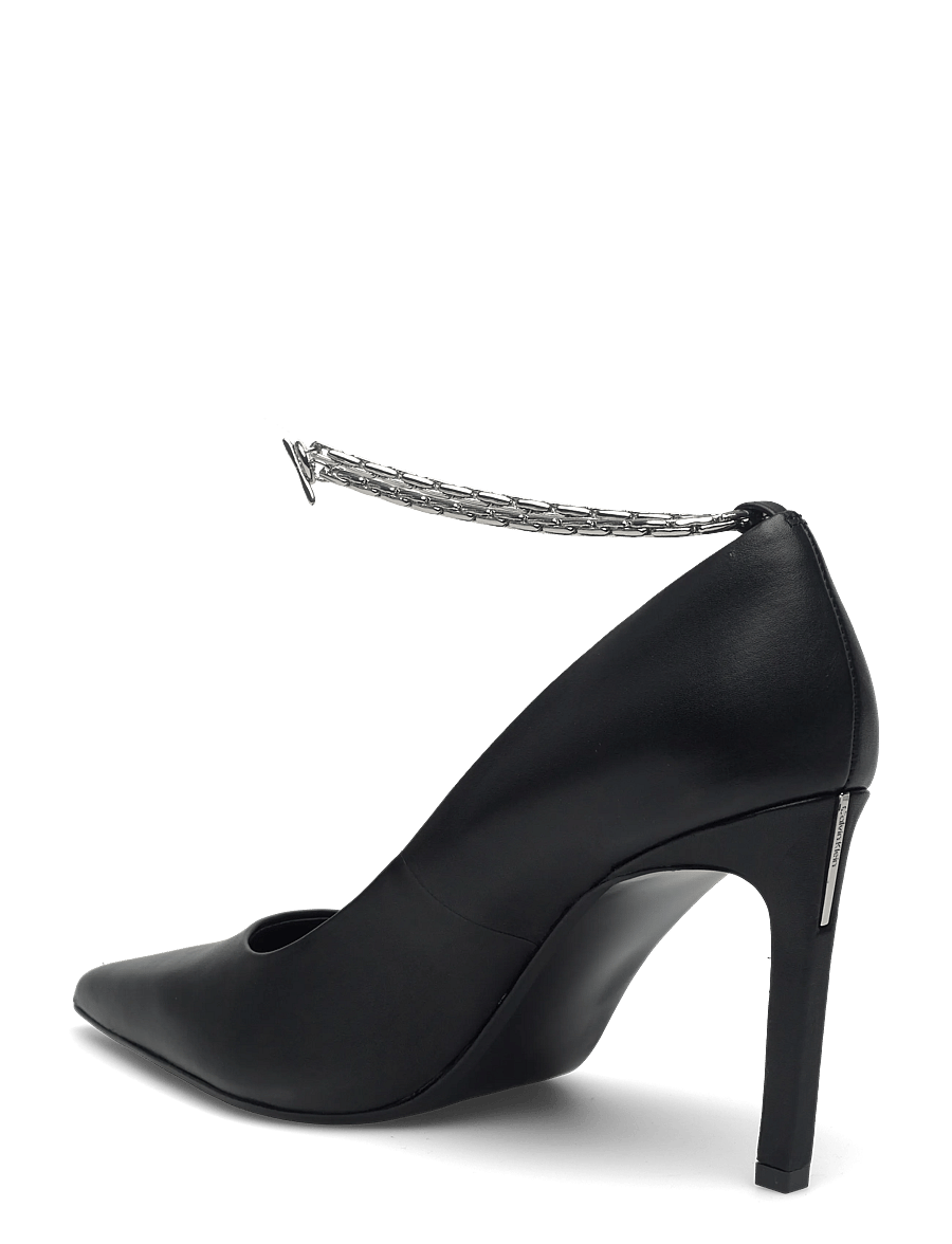Calvin Klein - ESS STILETTO HDW CHAIN LTH 90 - pumps - black - 2