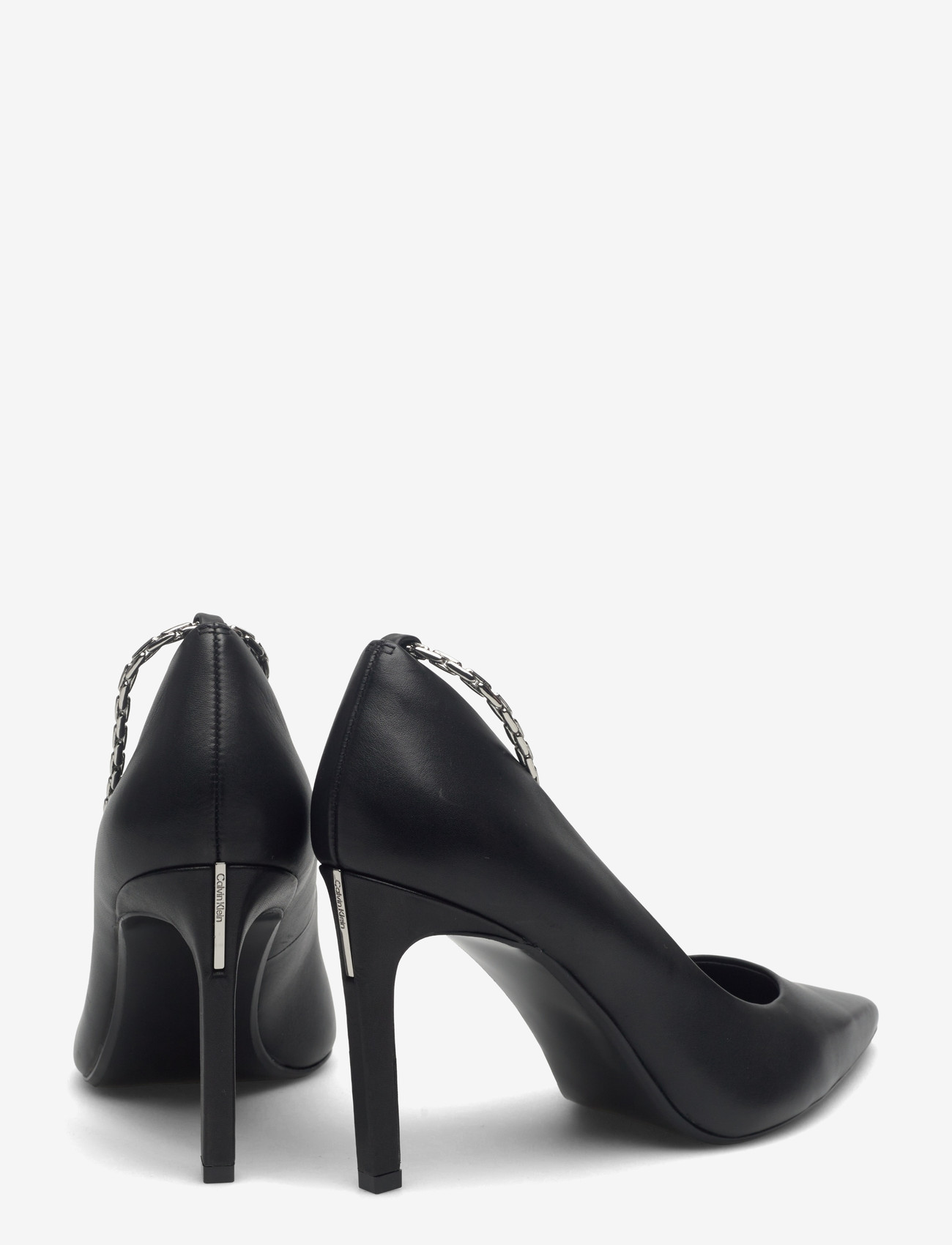 Calvin Klein - ESS STILETTO HDW CHAIN LTH 90 - pumps - black - 3
