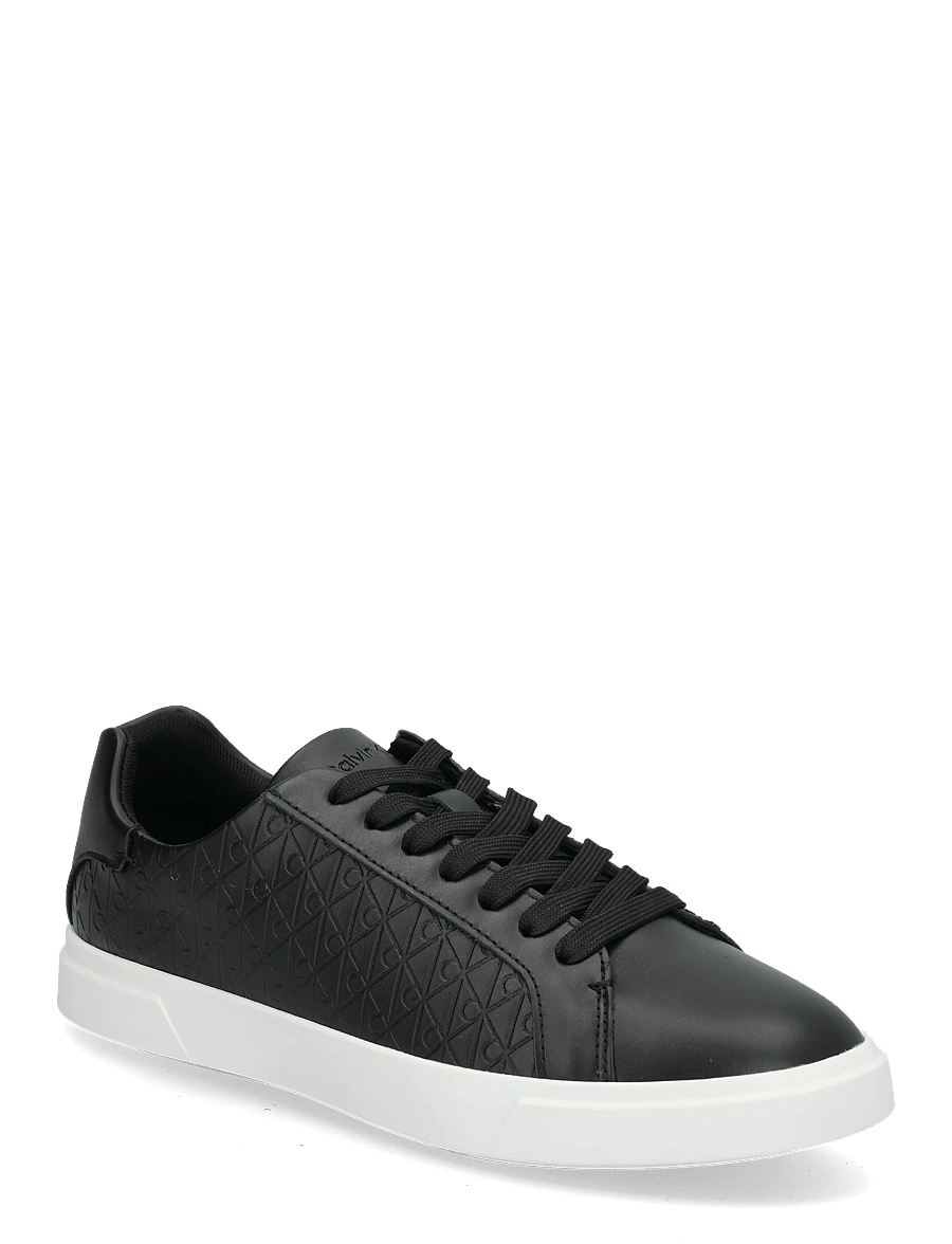 Calvin Klein - LOW PRO CUPS LACEUP LTH AOP - low tops - ck black - 0