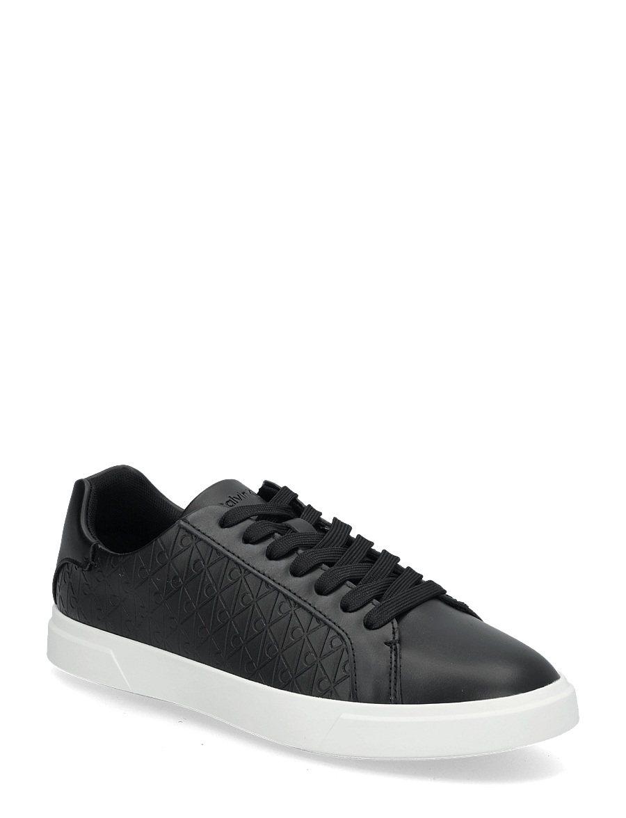 Calvin Klein - LOW PRO CUPS LACEUP LTH AOP - low tops - ck black - 0