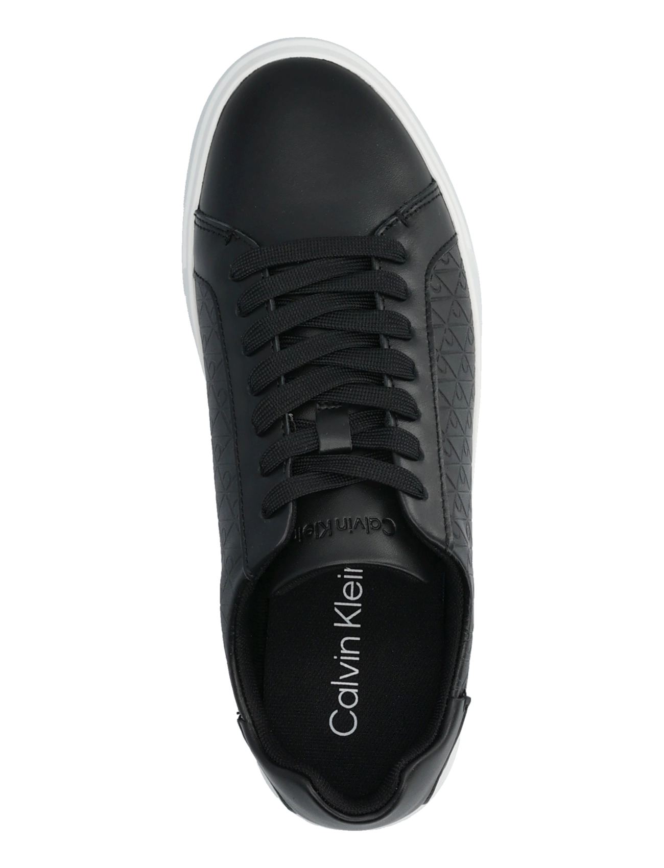 Calvin Klein - LOW PRO CUPS LACEUP LTH AOP - low tops - ck black - 3