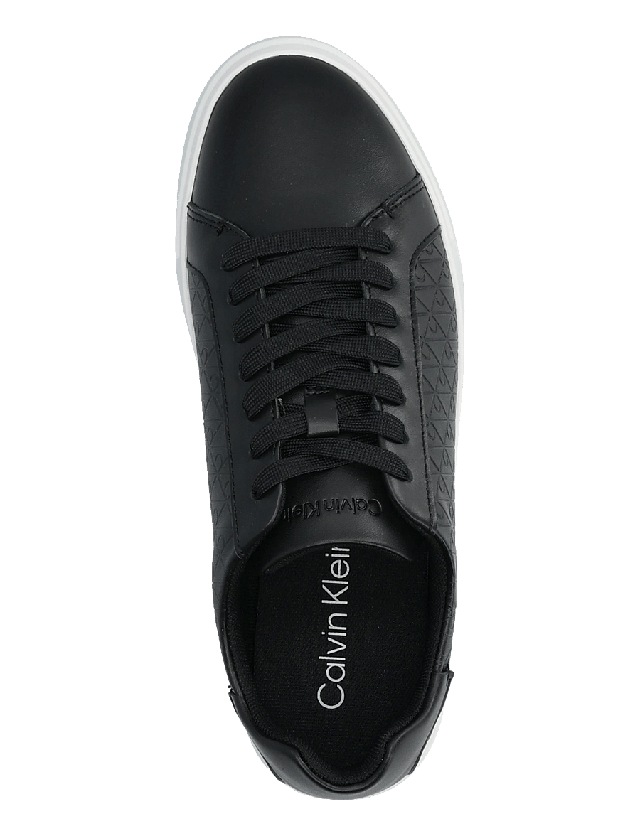 Calvin Klein - LOW PRO CUPS LACEUP LTH AOP - low tops - ck black - 3