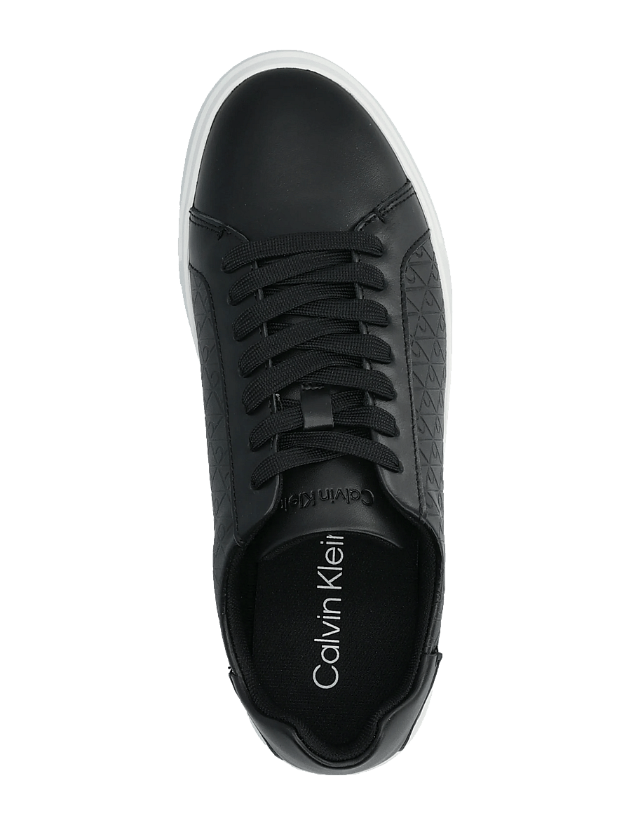 Calvin Klein - LOW PRO CUPS LACEUP LTH AOP - low tops - ck black - 3