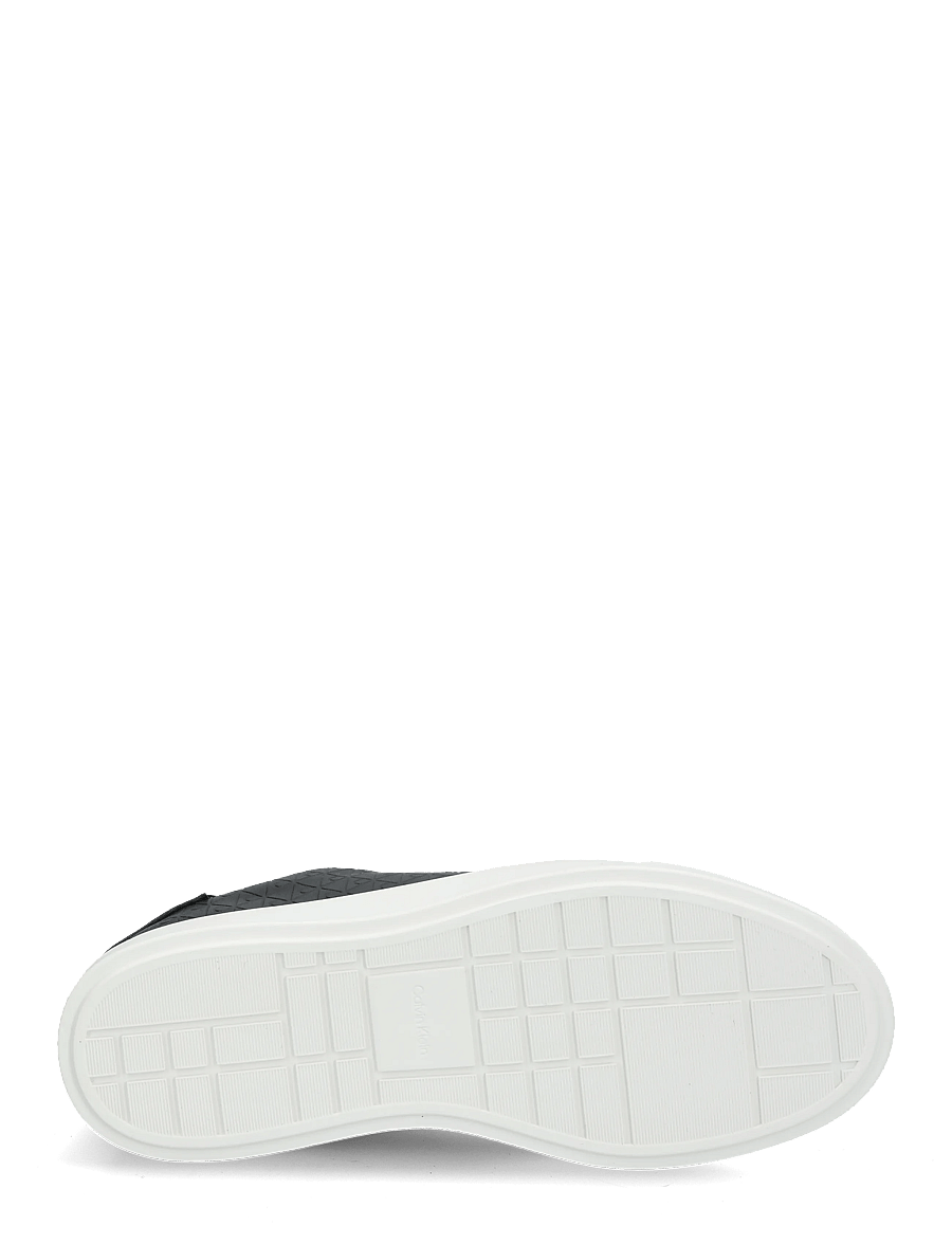 Calvin Klein - LOW PRO CUPS LACEUP LTH AOP - low tops - ck black - 4