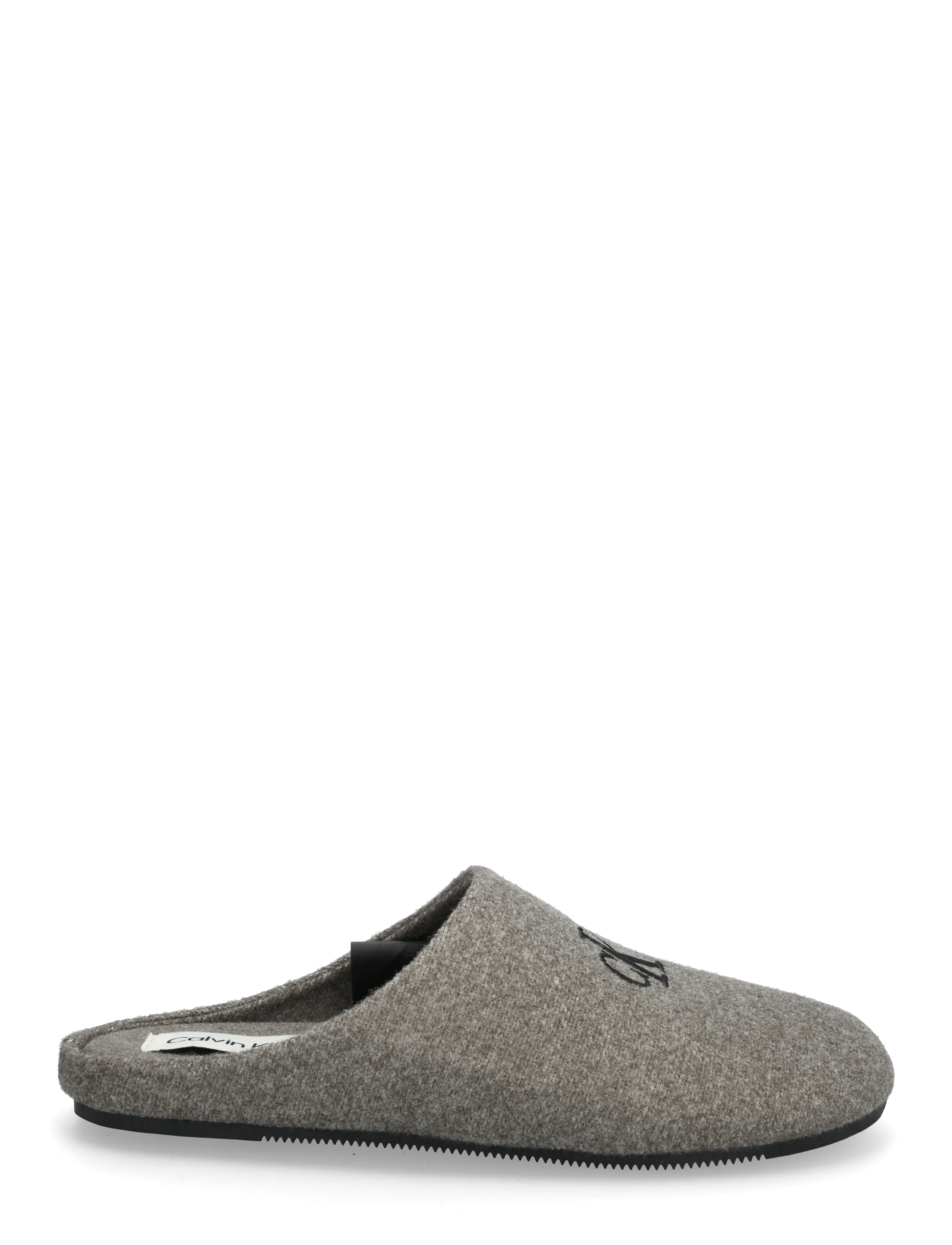 Calvin Klein - HOME SLIPPER MULE WOOL FELT - alltags-style - black/granite gray - 1