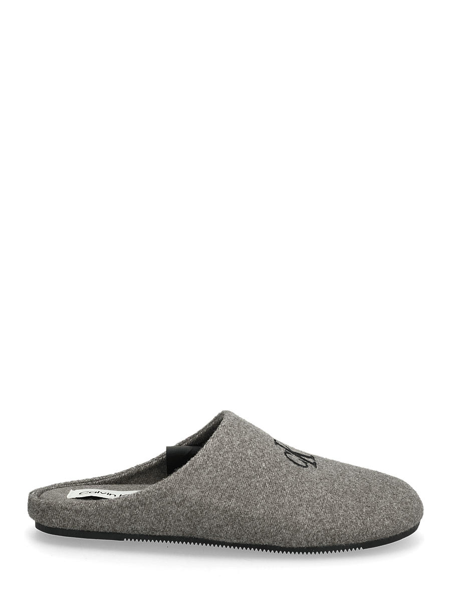 Calvin Klein - HOME SLIPPER MULE WOOL FELT - everyday style - black/granite gray - 1