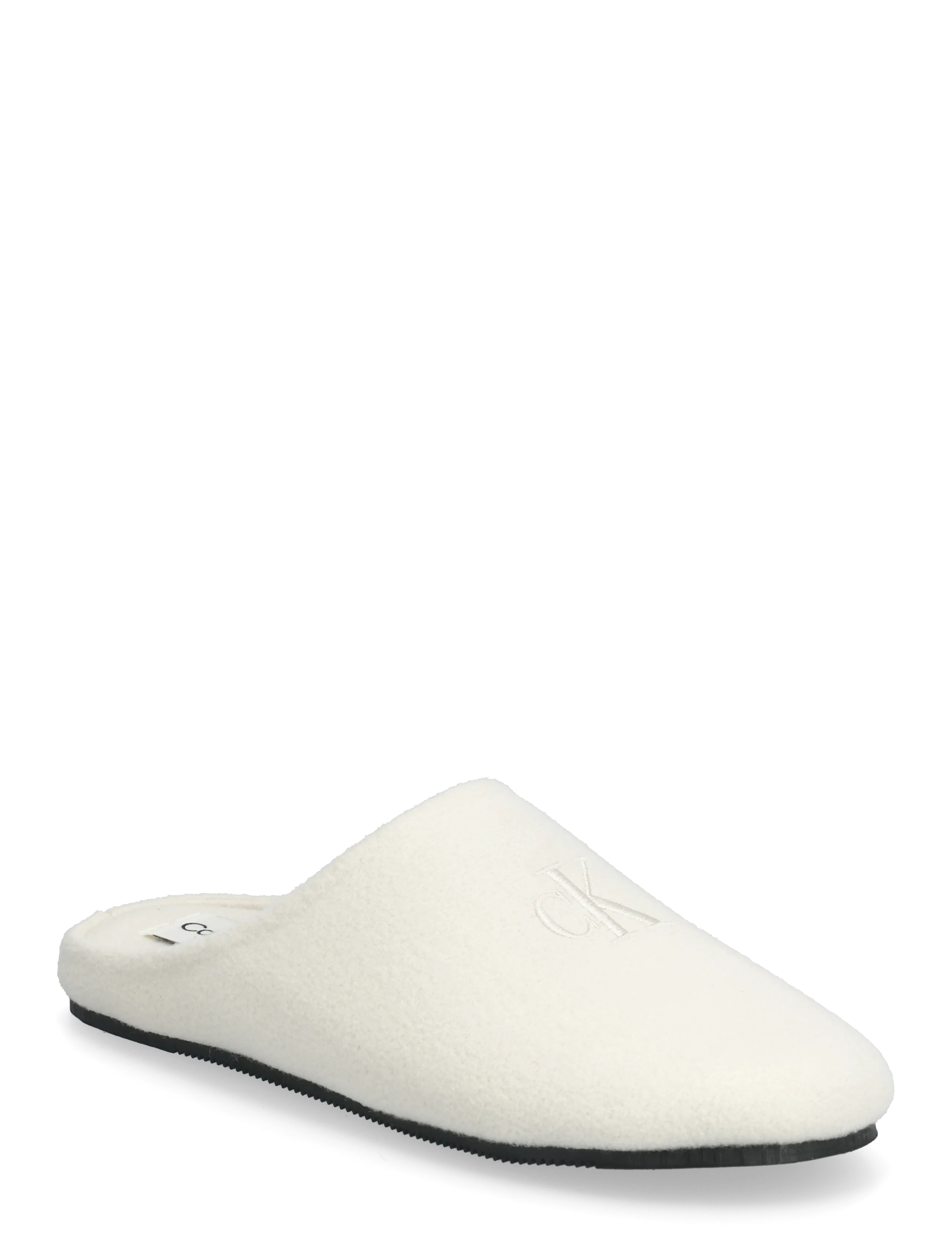 Calvin Klein HOME SLIPPER MULE WOOL FELT - Tofflor - MARSHMALLOW / white