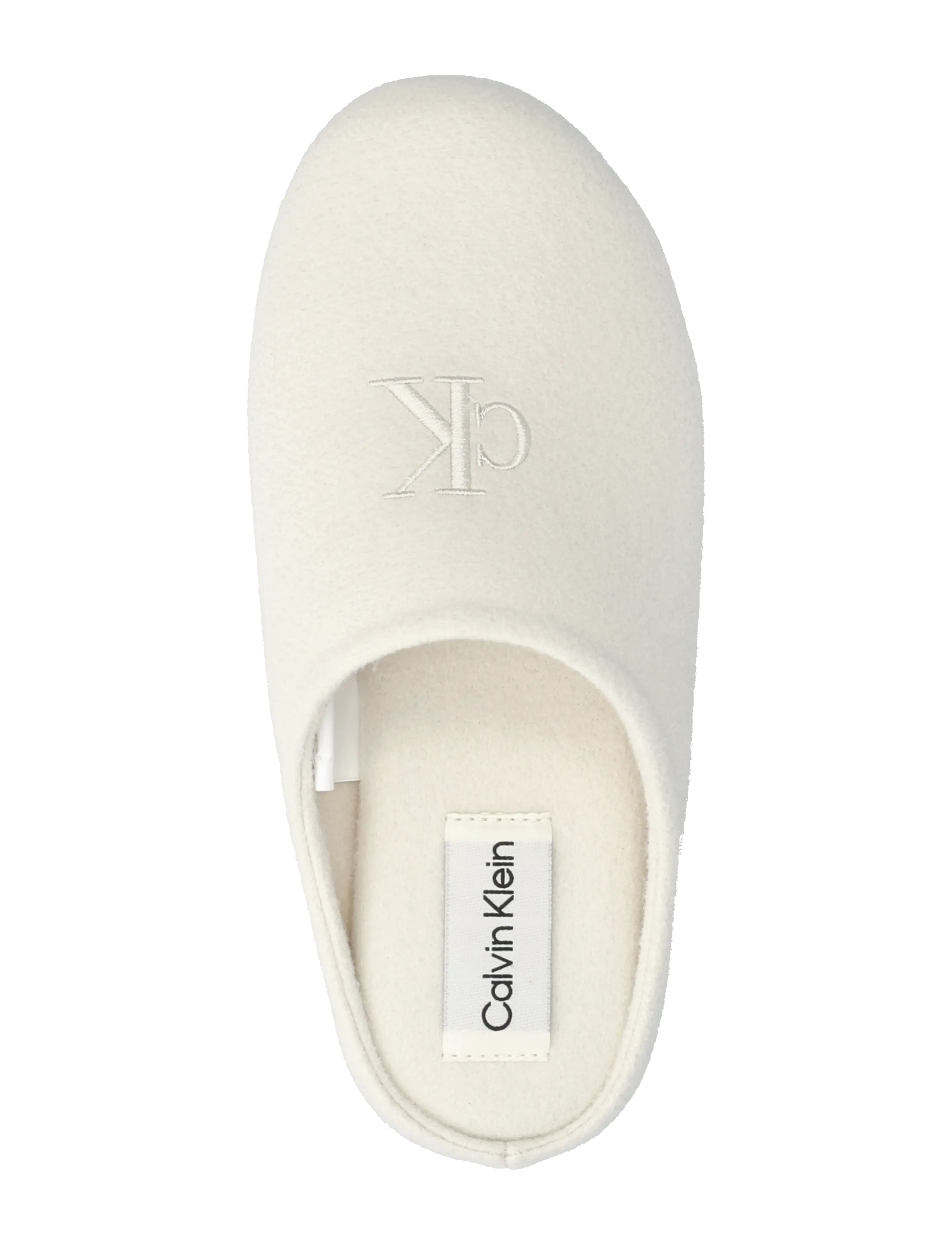Calvin Klein - HOME SLIPPER MULE WOOL FELT - hverdags stil - marshmallow - 3