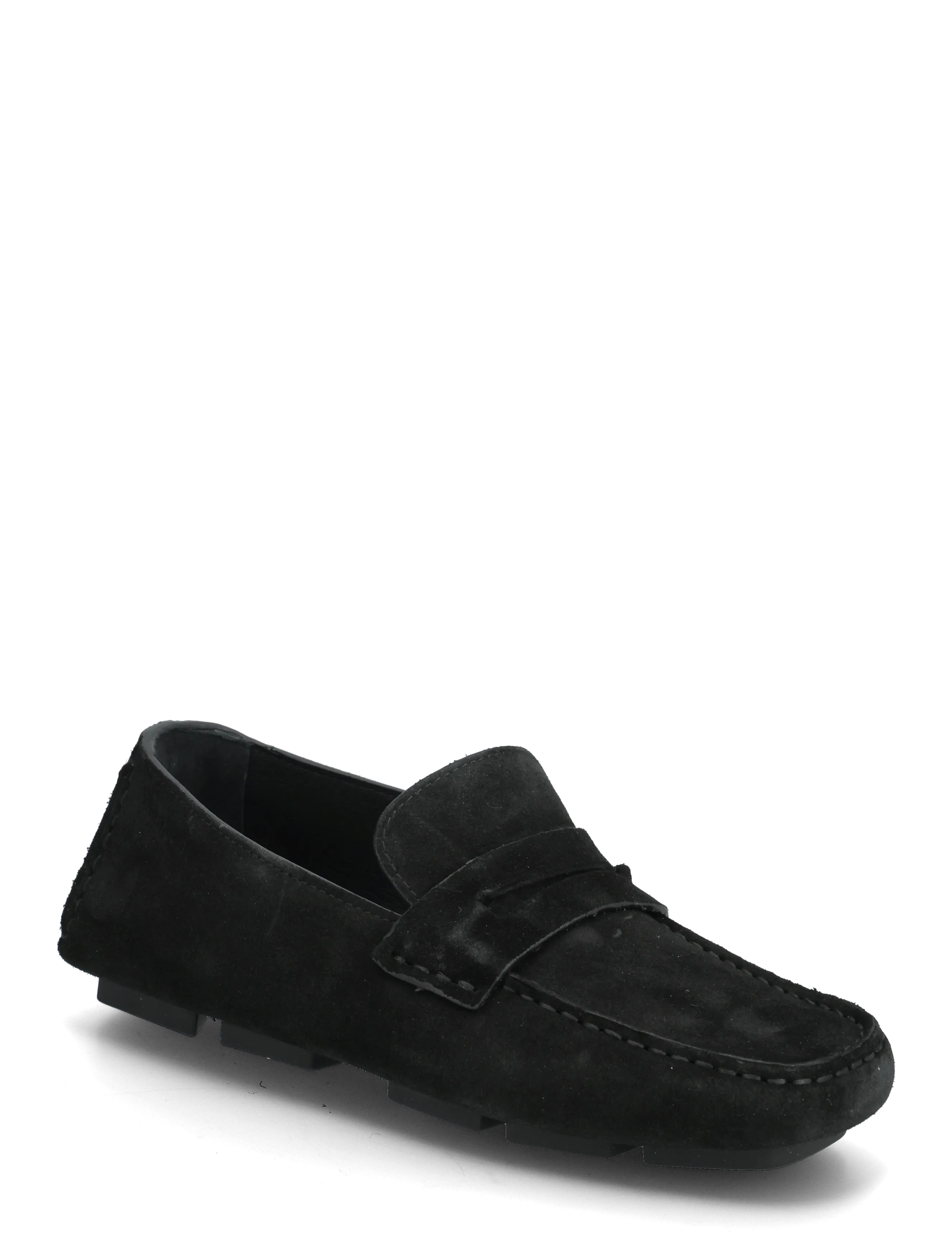 Calvin Klein SQUARE DRIVER SUEDE - Sko - BLACK / black
