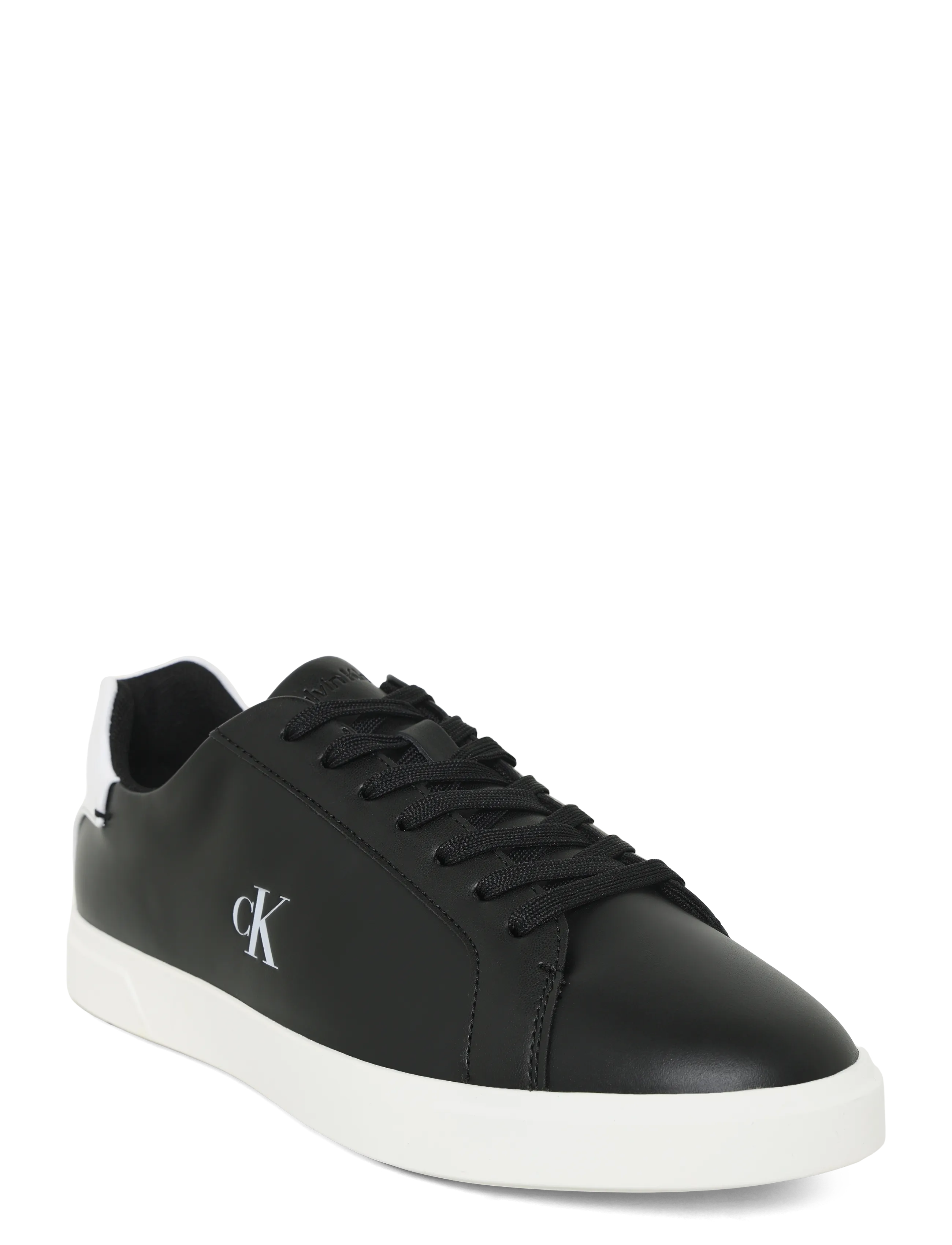 Calvin Klein LOW PRO CUP LACEUP LTH MOIRE - Schuhe - BLACK BRIGHT WHITE / black