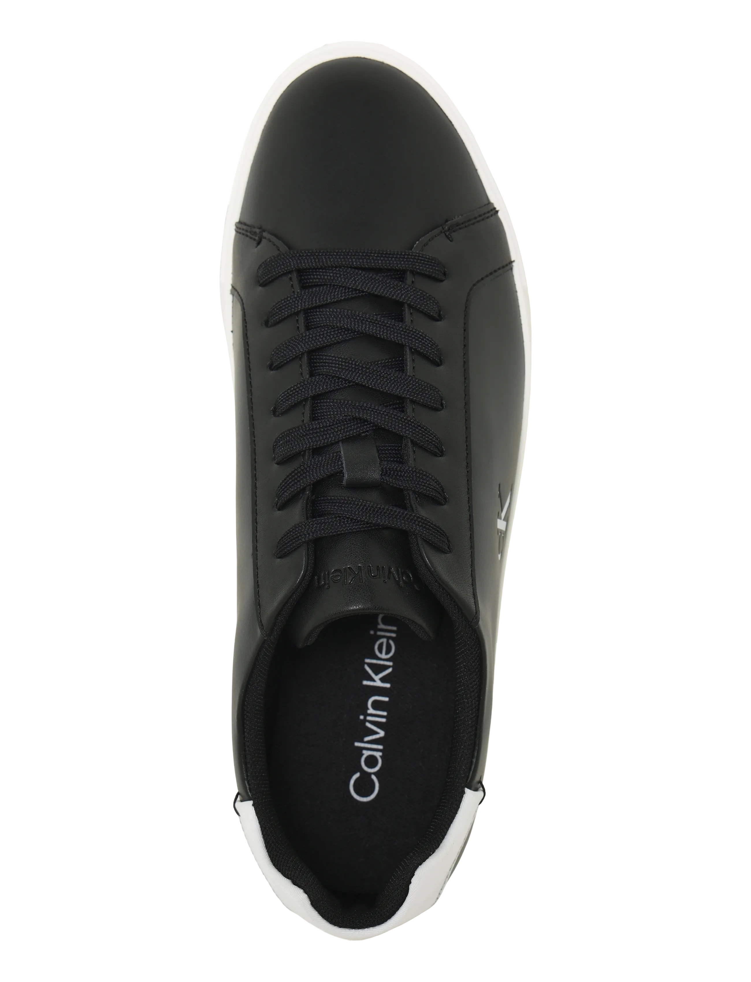 Calvin Klein - LOW PRO CUP LACEUP LTH MOIRE - konfirmationstøj - black bright white - 3
