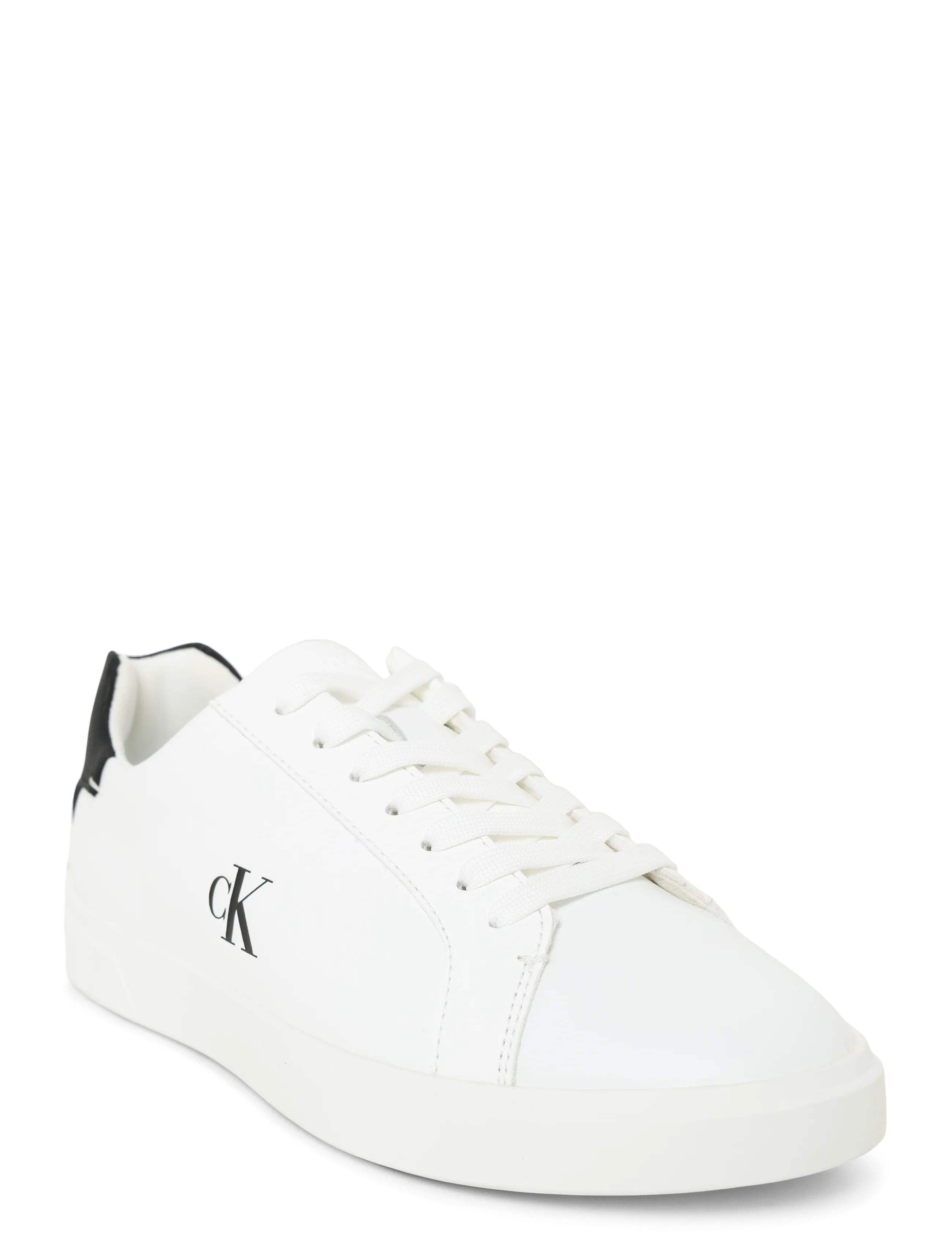 Calvin Klein LOW PRO CUP LACEUP LTH MOIRE - Nyheter - BRIGHT WHITE BLACK / white