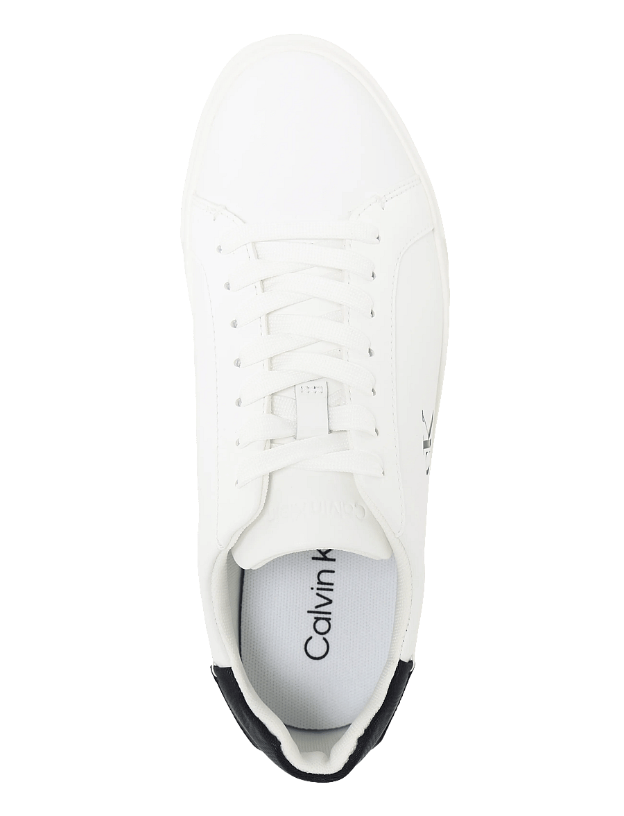 Calvin Klein - LOW PRO CUP LACEUP LTH MOIRE - konfirmationstøj - bright white black - 3