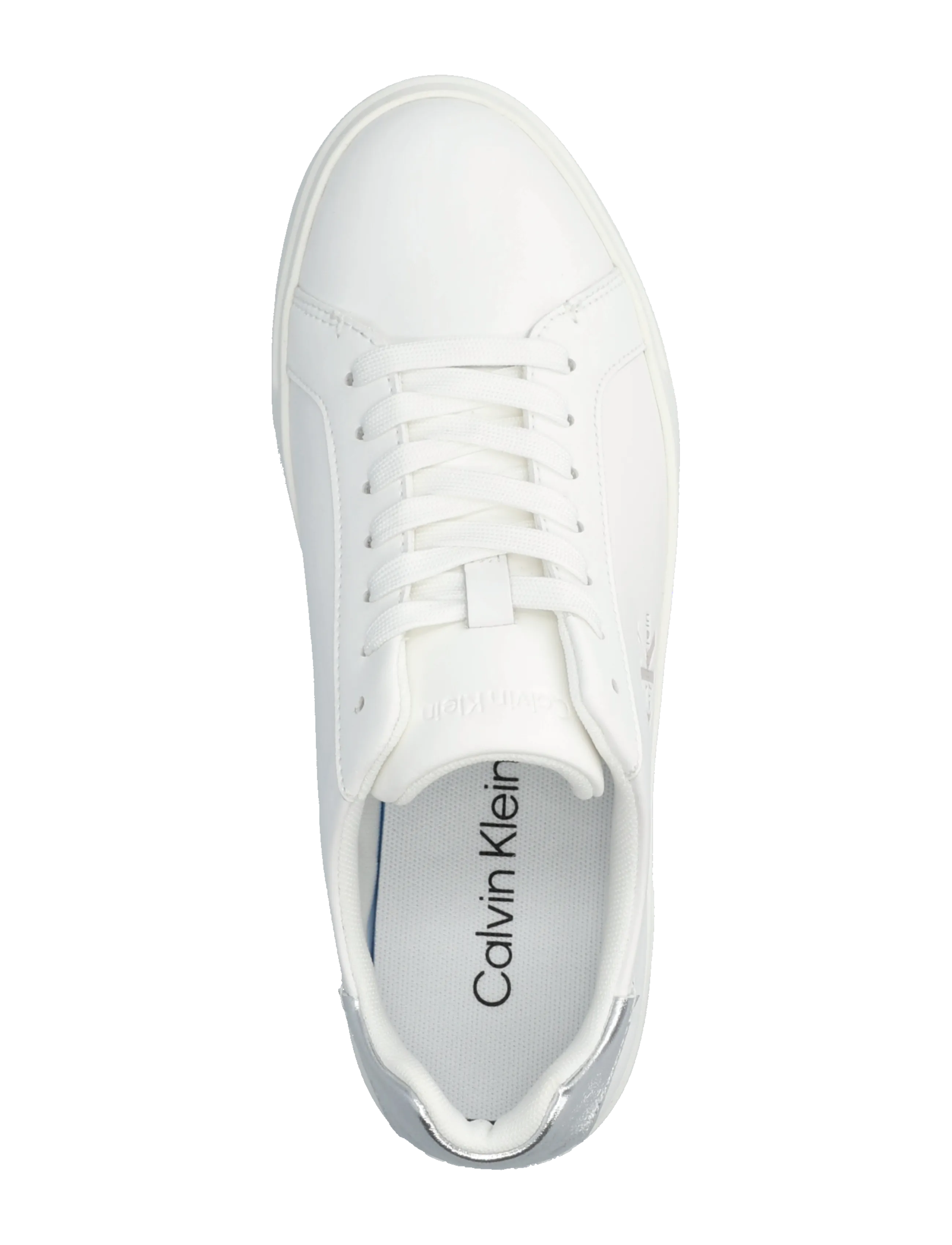 Calvin Klein - LOW PRO CUPS LACEUP LTH MET - konfirmationstøj - bright white silver - 3