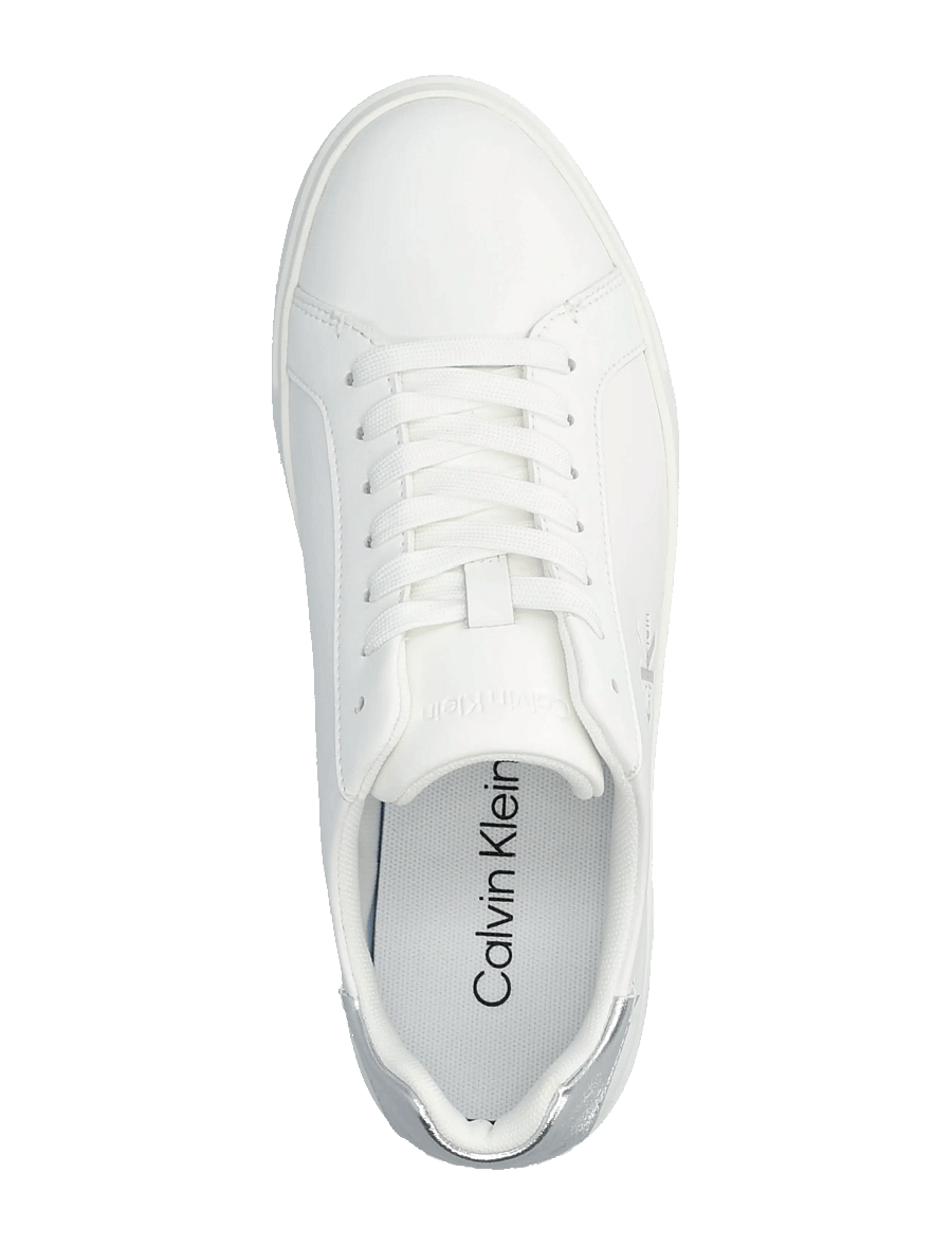 Calvin Klein - LOW PRO CUPS LACEUP LTH MET - konfirmationstøj - bright white silver - 3