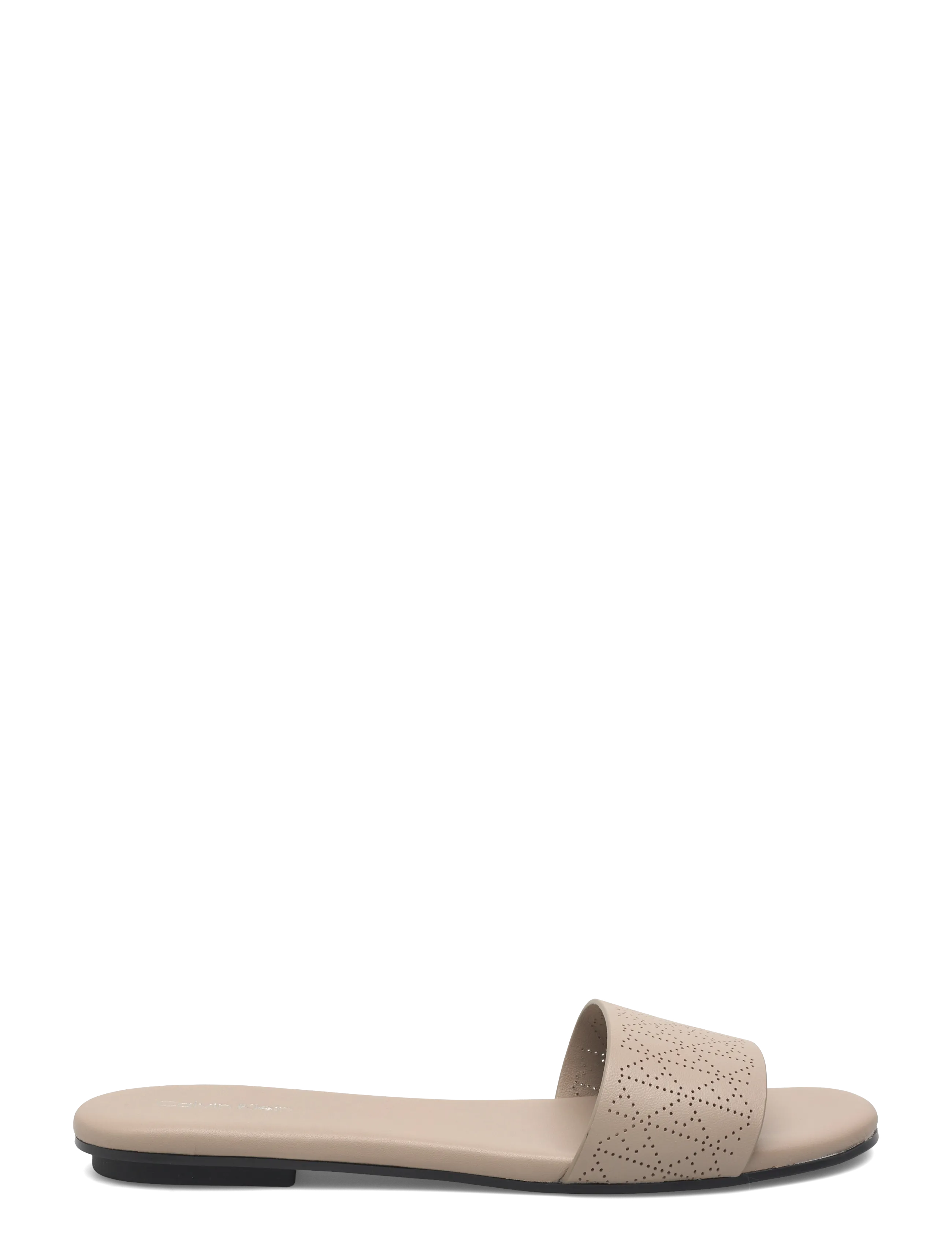 Calvin Klein - ORG FLAT SNDL ONE BAR LTH AOP - flache sandalen - nomad - 1