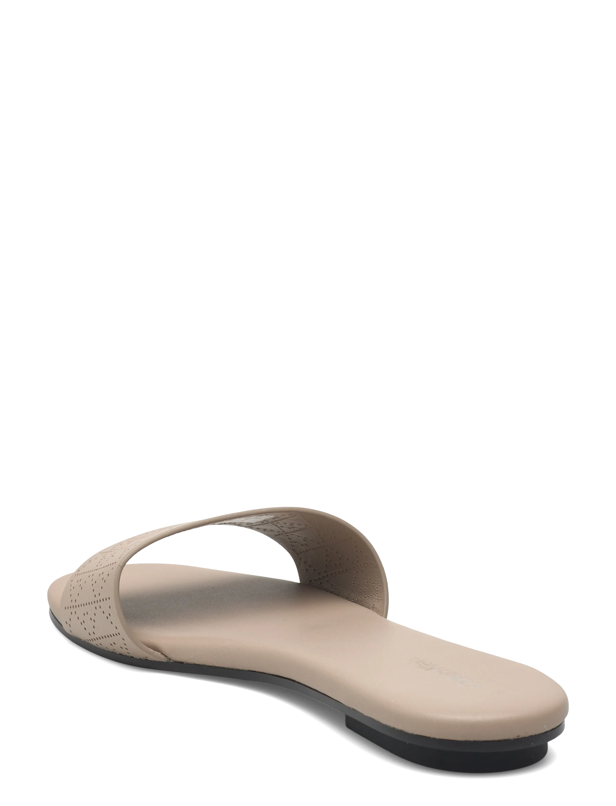 Calvin Klein - ORG FLAT SNDL ONE BAR LTH AOP - flache sandalen - nomad - 2