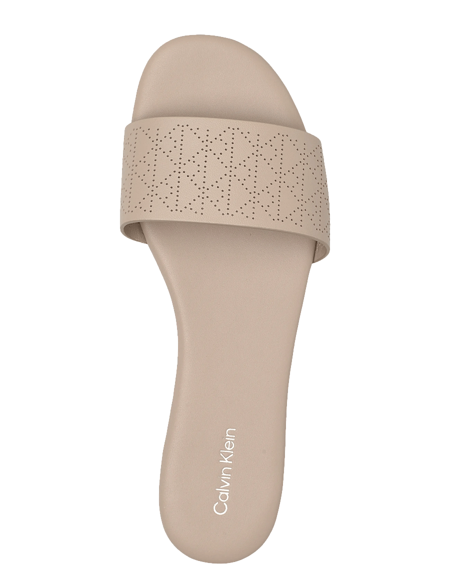 Calvin Klein - ORG FLAT SNDL ONE BAR LTH AOP - flache sandalen - nomad - 3
