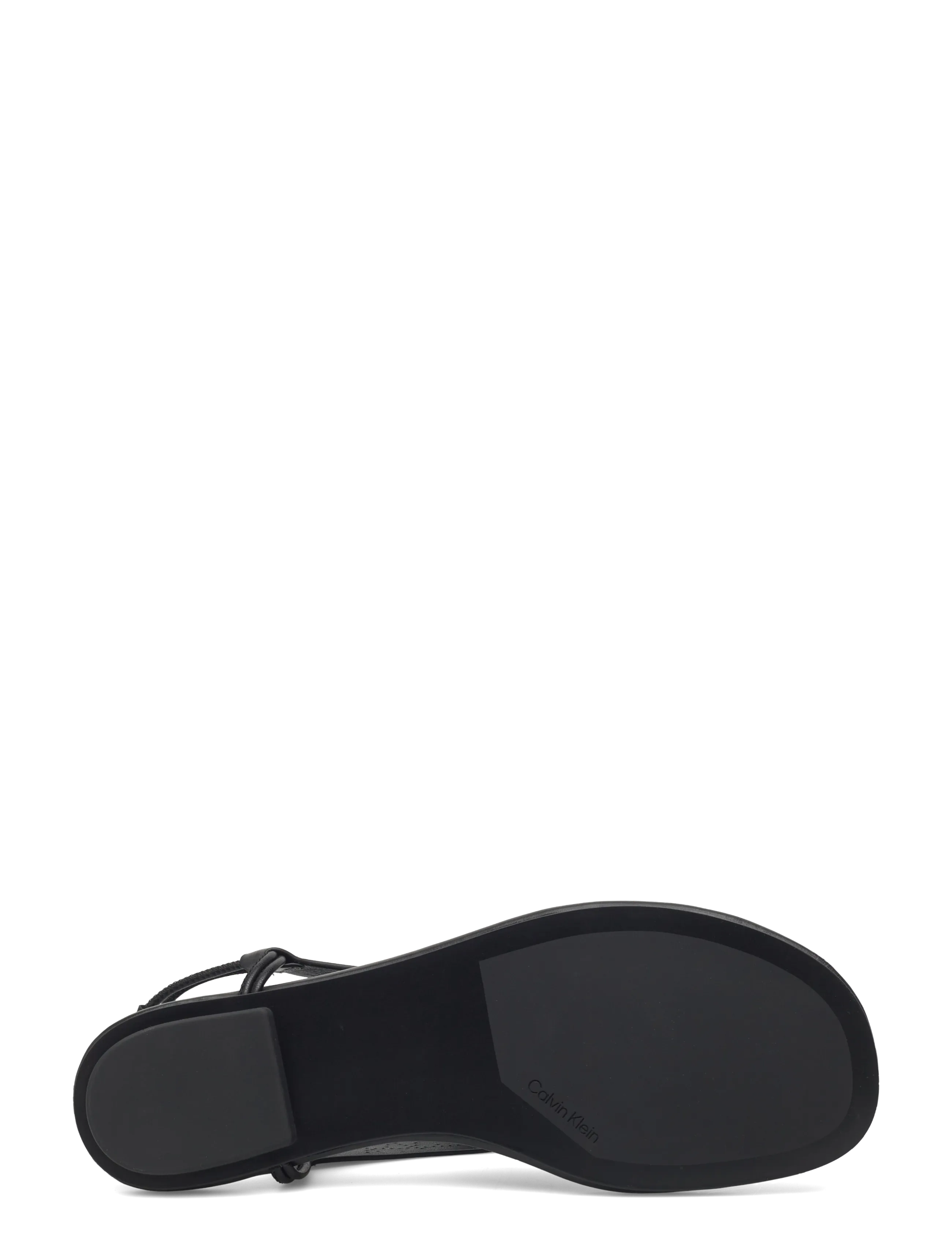 Calvin Klein - ORG FLAT SNDL THONG LTH AOP - flade sandaler - triple black mono - 4