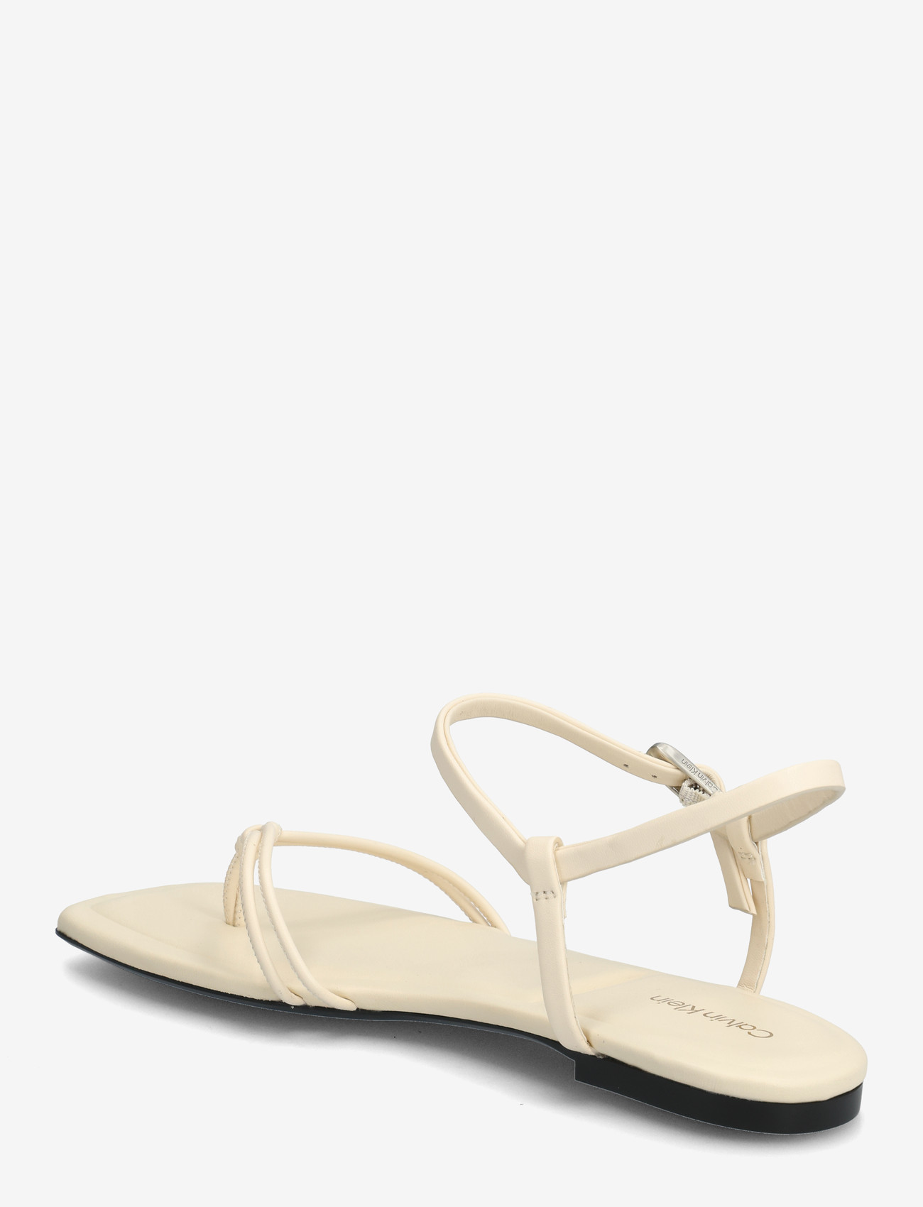 Calvin Klein - SQUARE FLAT SANDAL STRAP LTH - flade sandaler - light cashew - 2