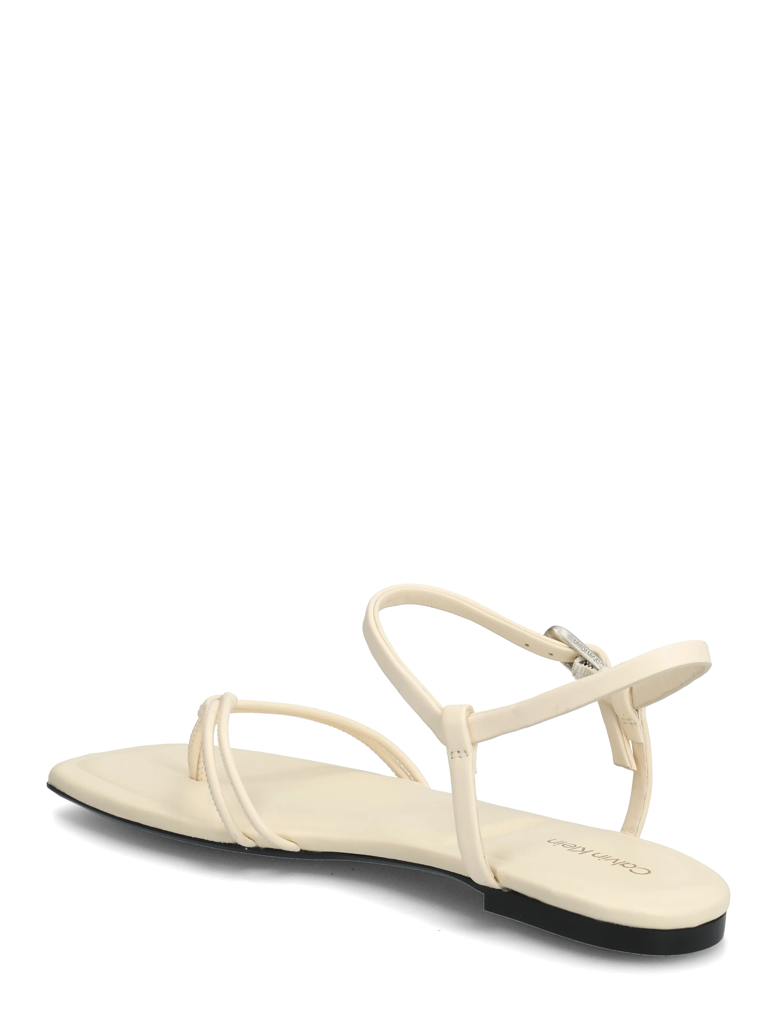 Calvin Klein - SQUARE FLAT SANDAL STRAP LTH - flache sandalen - light cashew - 2