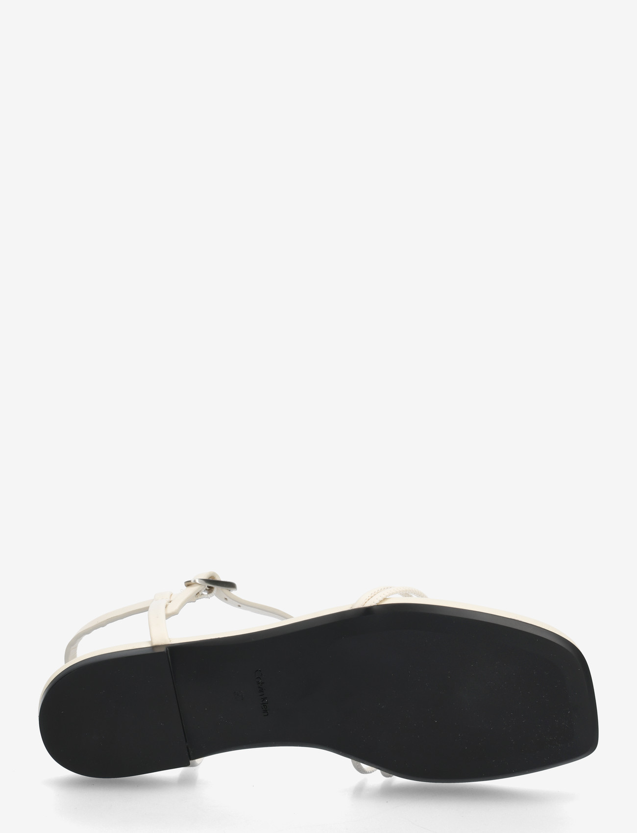 Calvin Klein - SQUARE FLAT SANDAL STRAP LTH - flade sandaler - light cashew - 4