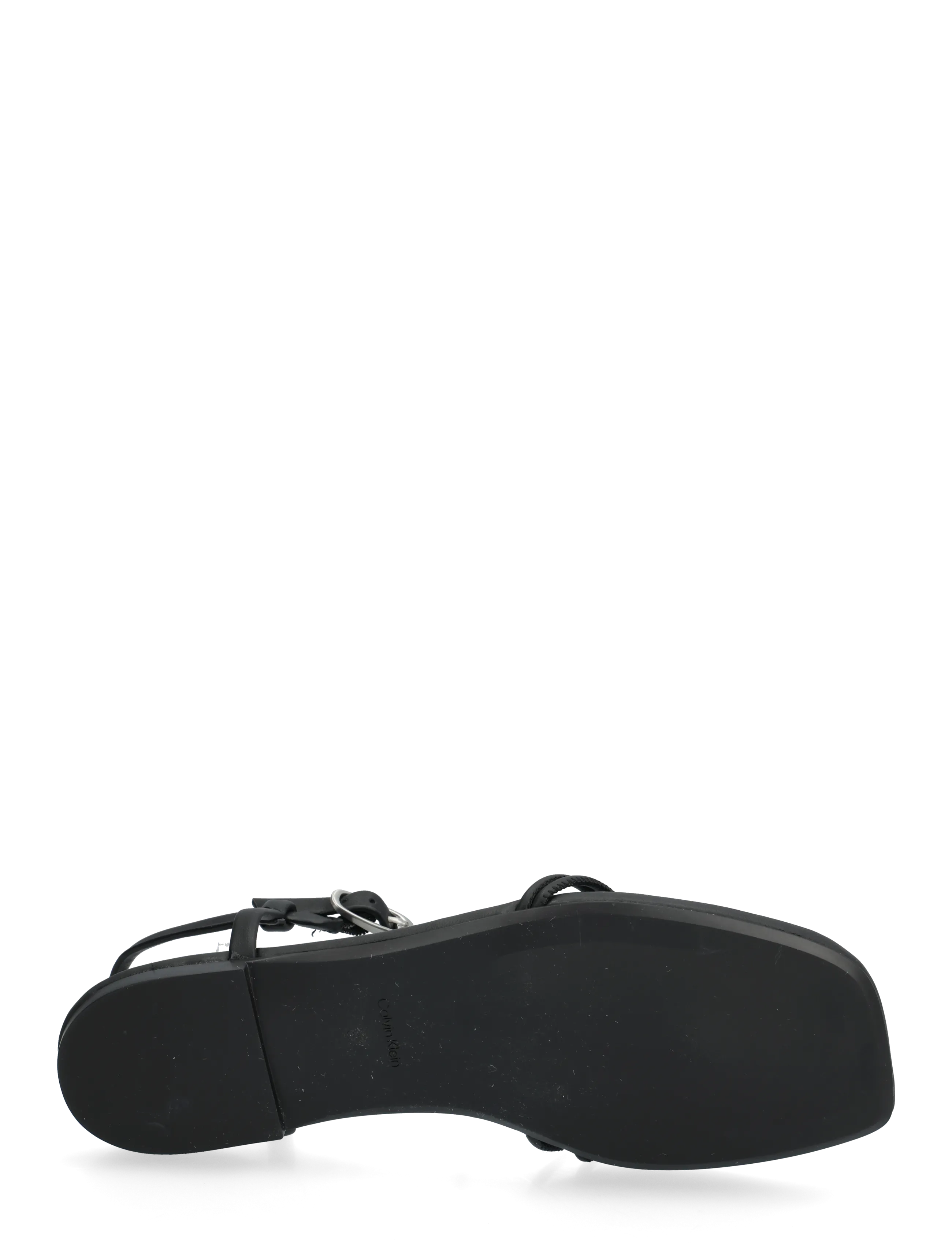 Calvin Klein - SQUARE FLAT SANDAL STRAP LTH - kontsata sandaalid - triple black - 4