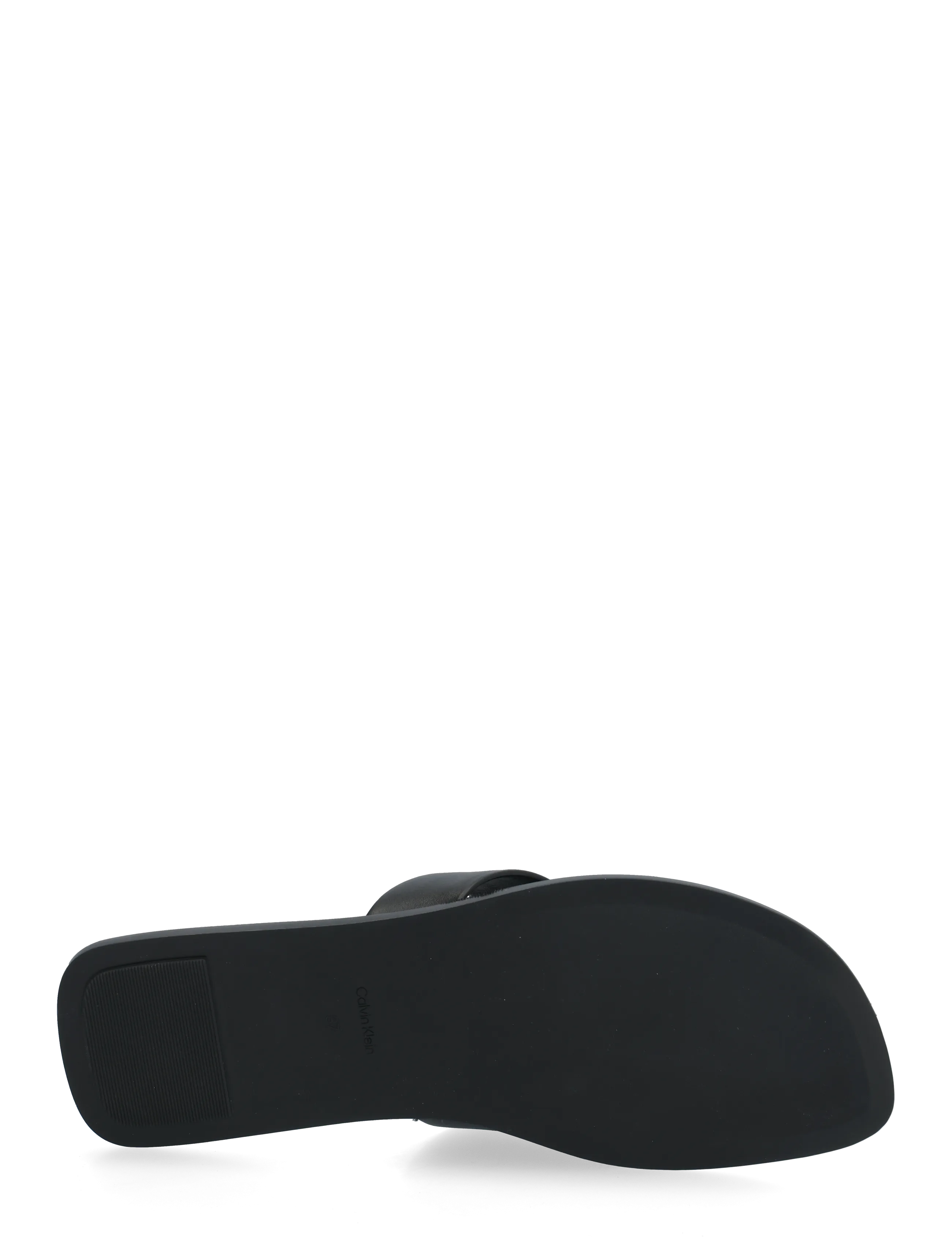Calvin Klein - FLAT SANDAL THONG LTH - flache sandalen - triple black - 4