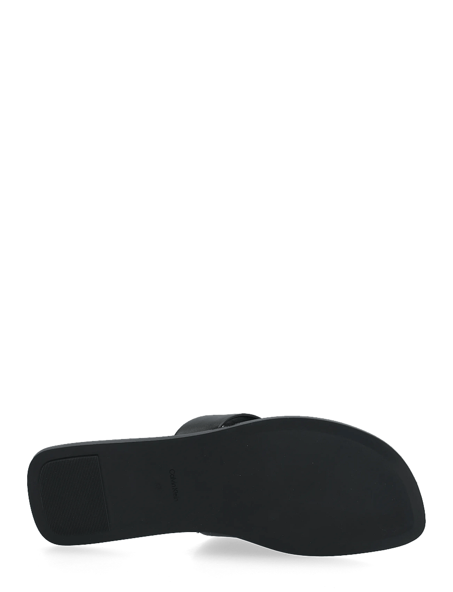 Calvin Klein - FLAT SANDAL THONG LTH - flache sandalen - triple black - 4