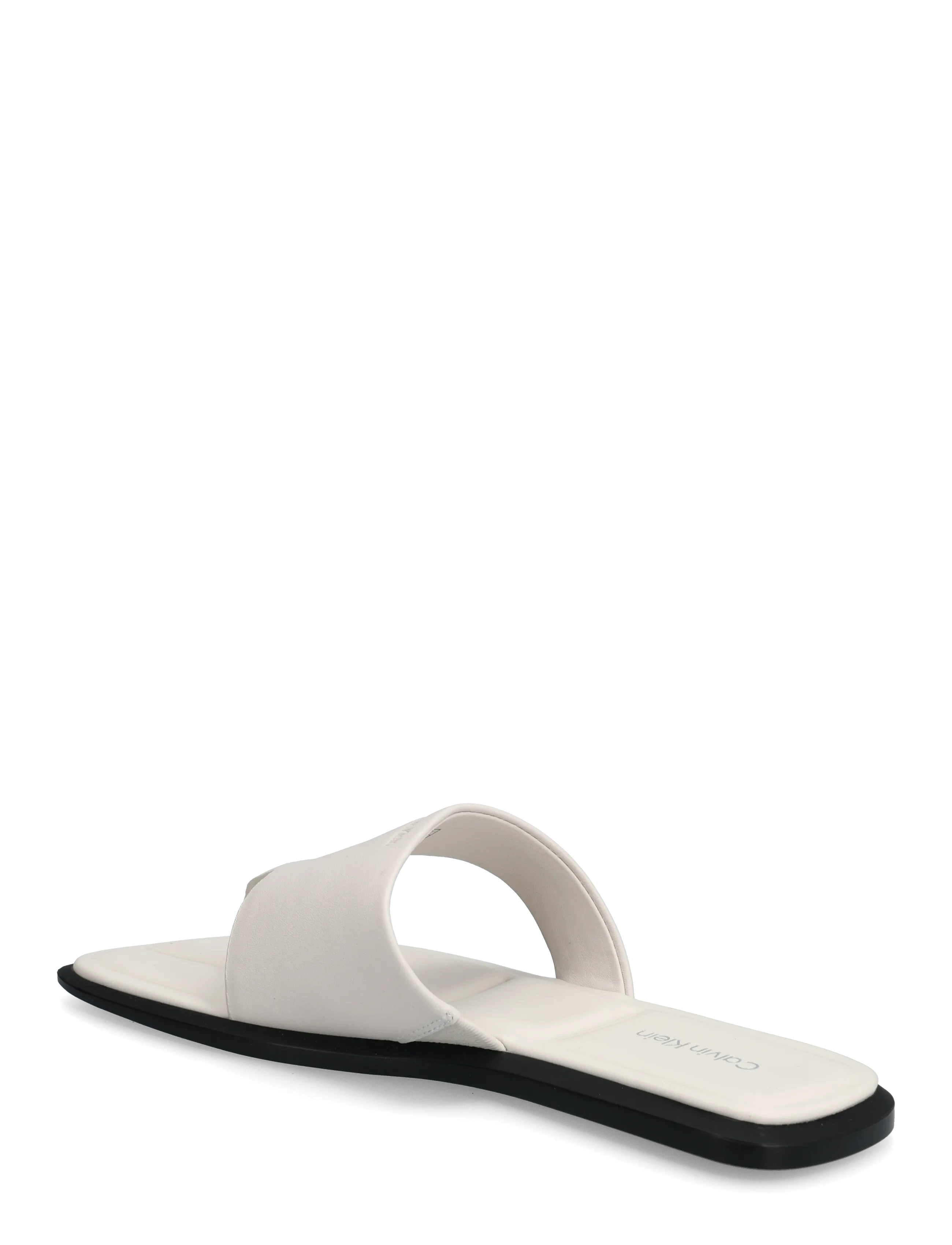 Calvin Klein - FLAT SANDAL THONG LTH - kontsata sandaalid - white sand - 2