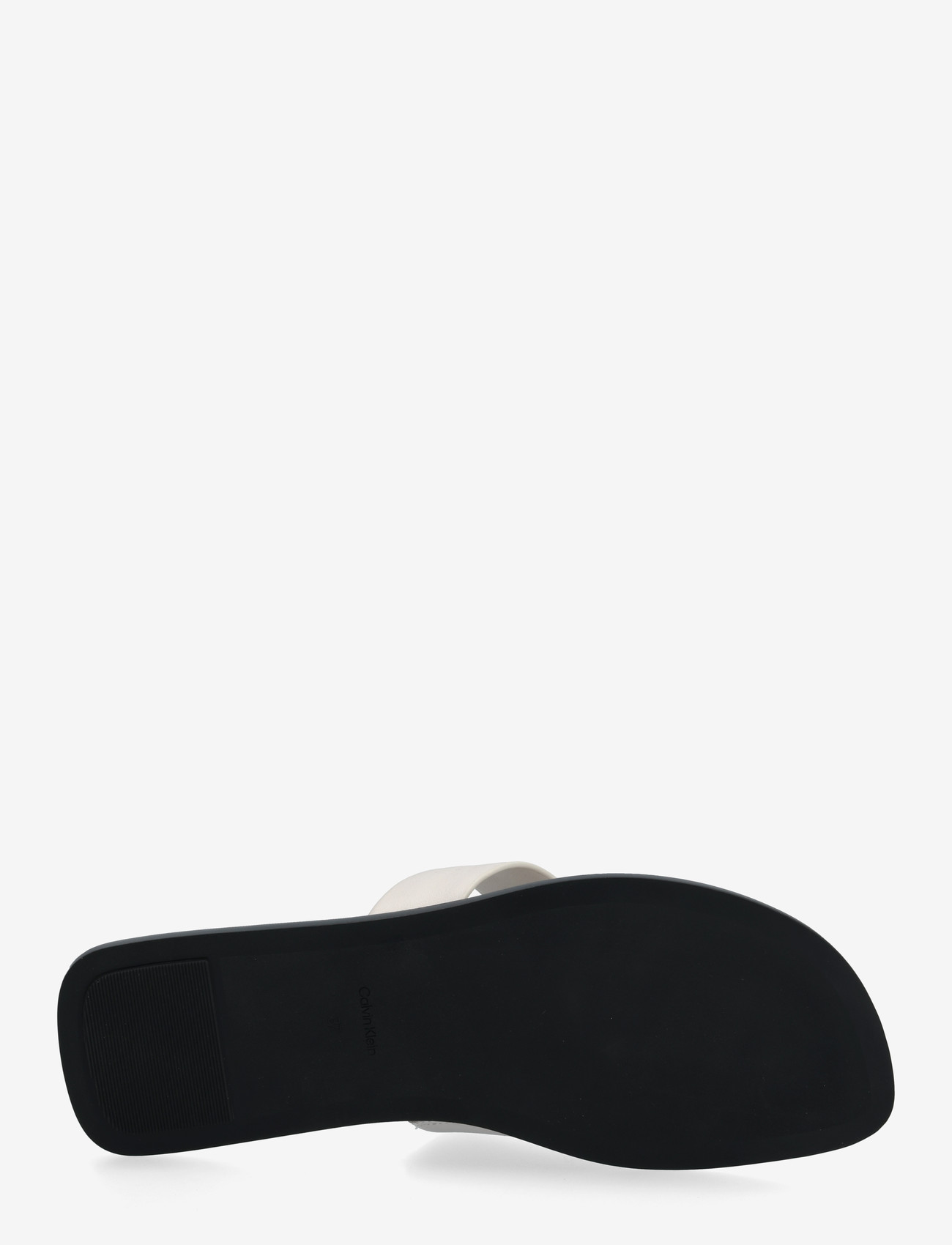Calvin Klein - FLAT SANDAL THONG LTH - flade sandaler - white sand - 4