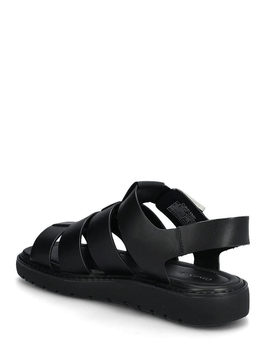 Calvin Klein - SQ MOLDED SNDL FISHER LTH - plateau-sandalen - triple black - 2