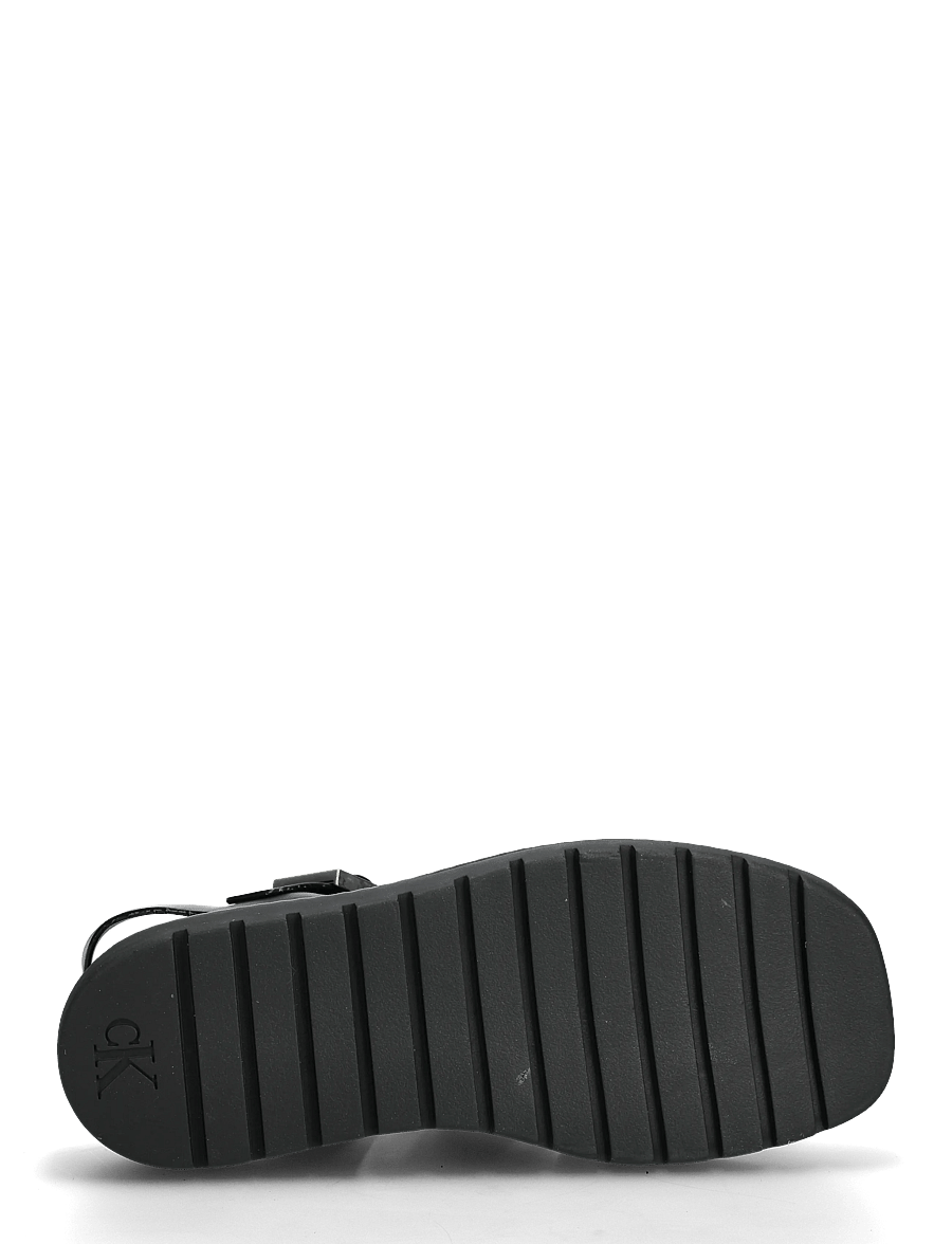 Calvin Klein - SQ MOLDED SNDL FISHER LTH - plateau-sandalen - triple black - 4