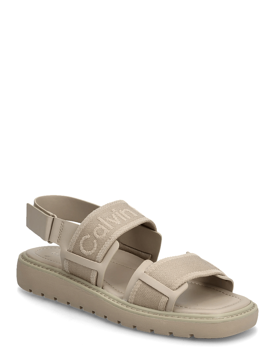 Calvin Klein - SQ MOLDED SANDAL WEBB - flache sandalen - nomad - 0