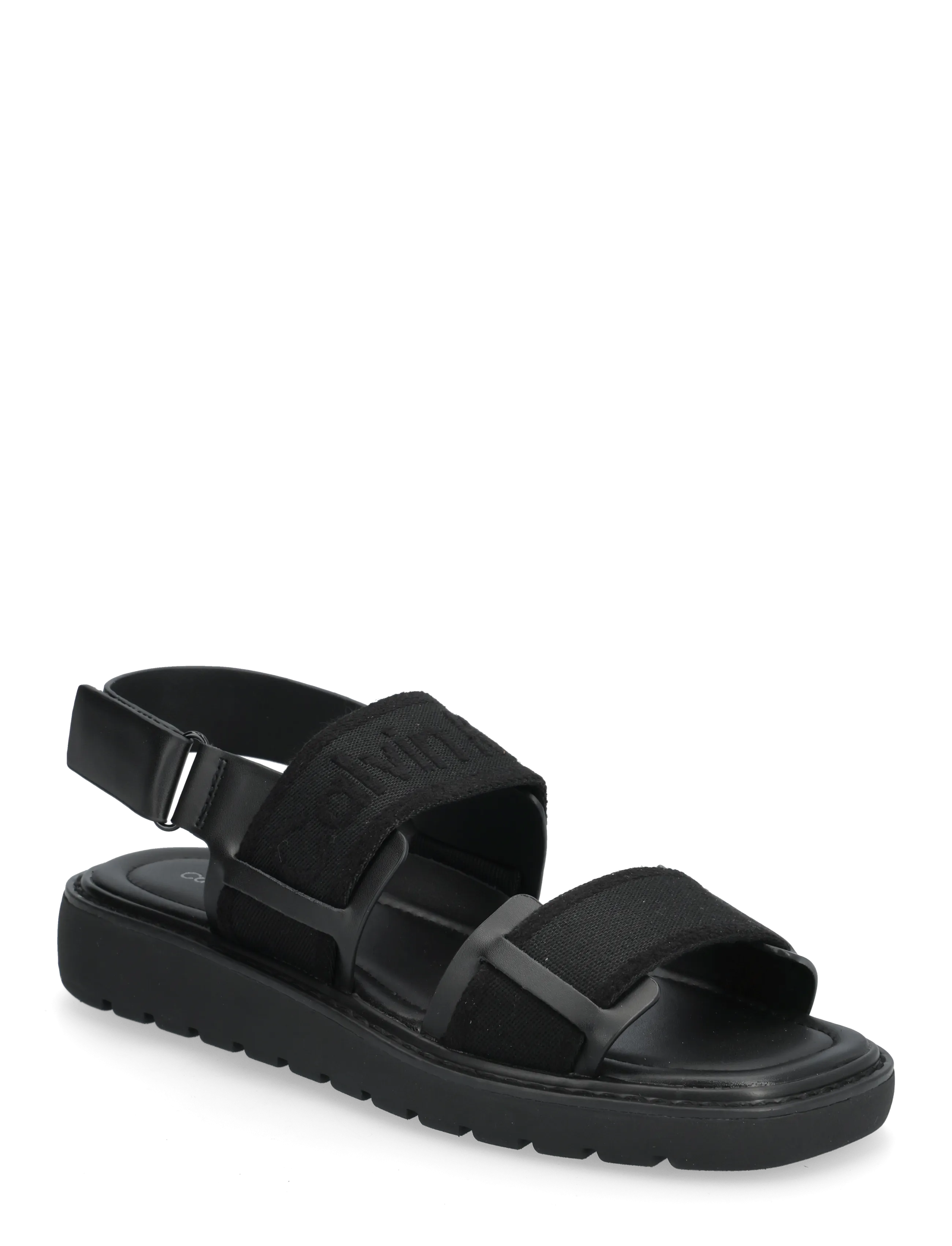 Calvin Klein Sq Molded Sandal Webb, 39, Black, Sandaler > Flade Sandals, Dame