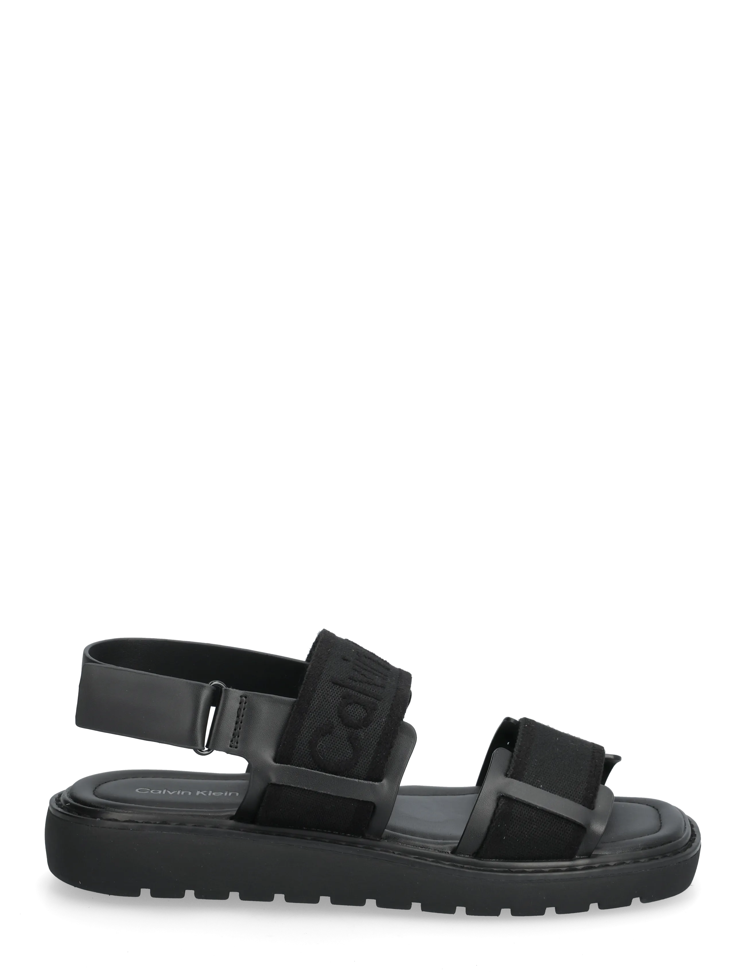 Calvin Klein - SQ MOLDED SANDAL WEBB - flade sandaler - triple black - 1